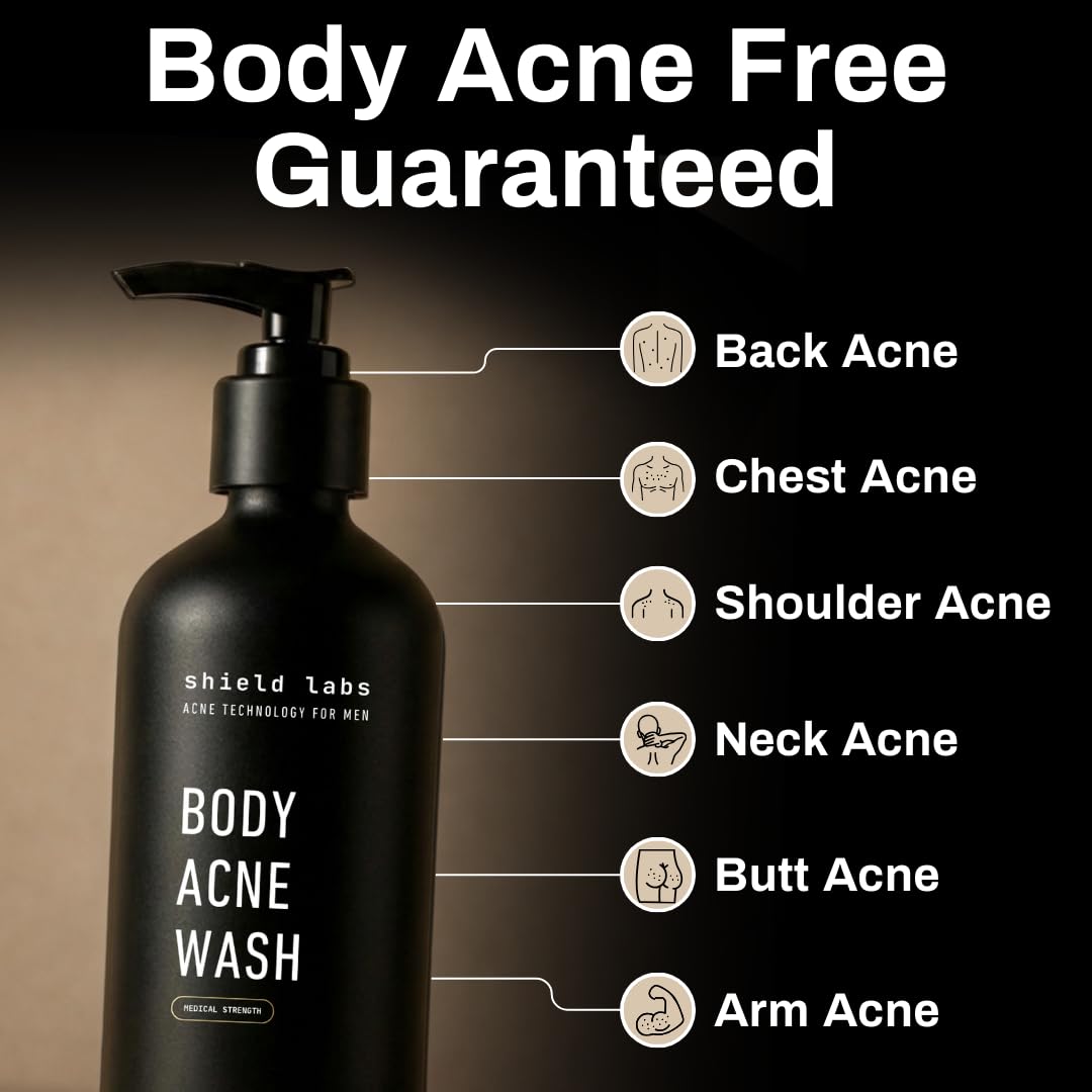 Shield Men's Acne Body Wash for Back, Ch... 6 Shield Men's Acne Body Wash for Back, Ch... - Image 6