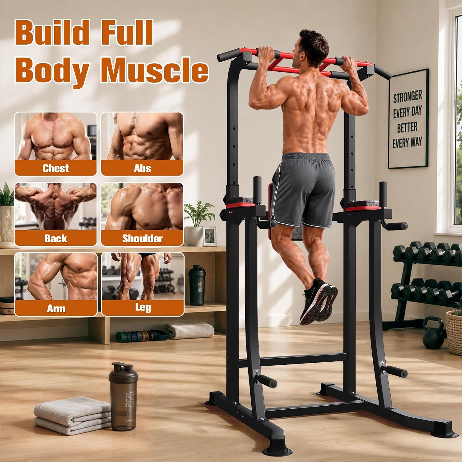 Pull Up Bar Free Standing,Power Tower Pu... 9 Pull Up Bar Free Standing,Power Tower Pu... - Image 9
