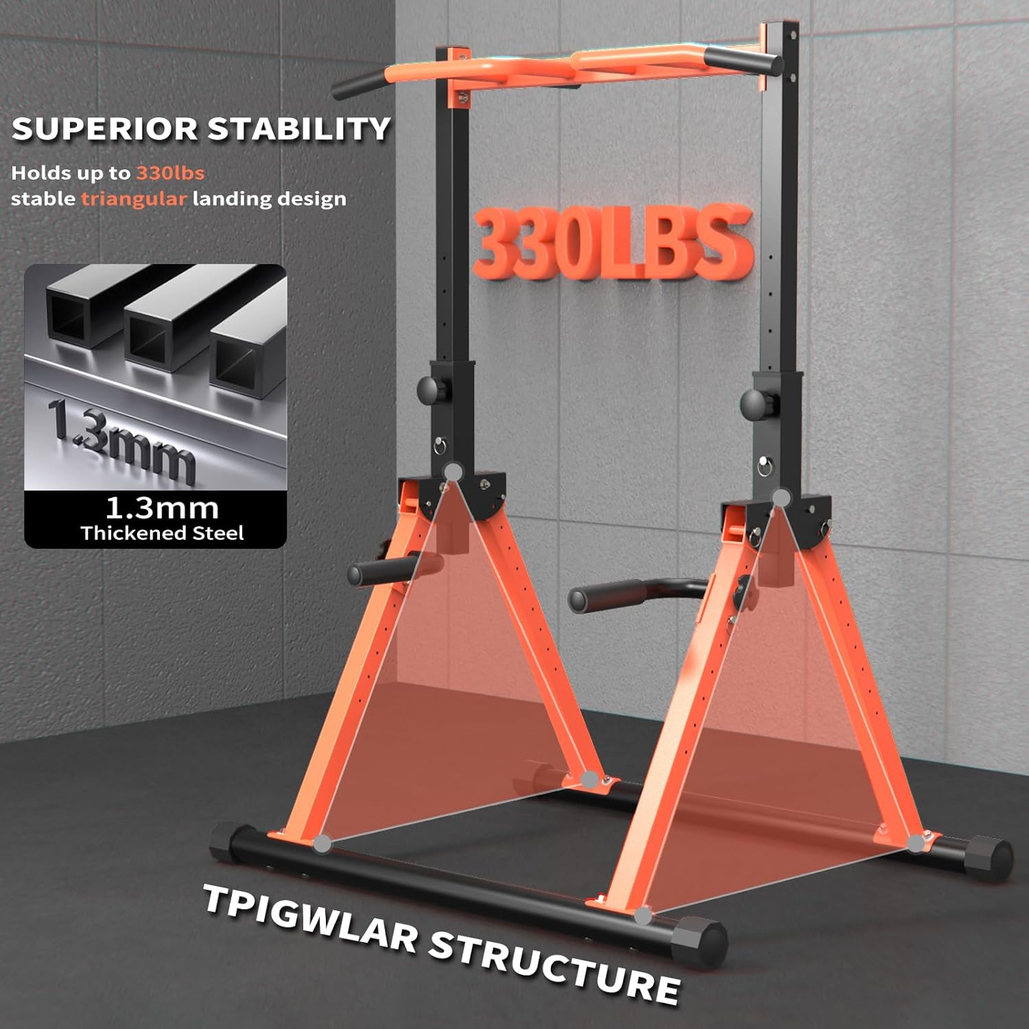 Z ZHICHI Foldable Pull Up/Dip Stand,Uppe... 2 Z ZHICHI Foldable Pull Up/Dip Stand,Uppe... - Image 2