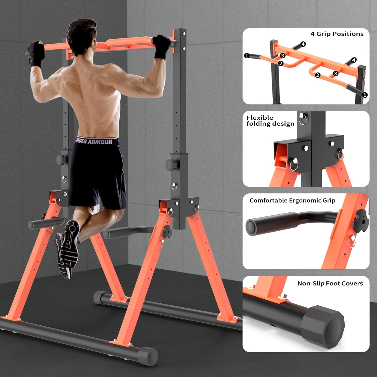 Z ZHICHI Foldable Pull Up/Dip Stand,Uppe... 5 Z ZHICHI Foldable Pull Up/Dip Stand,Uppe... - Image 5