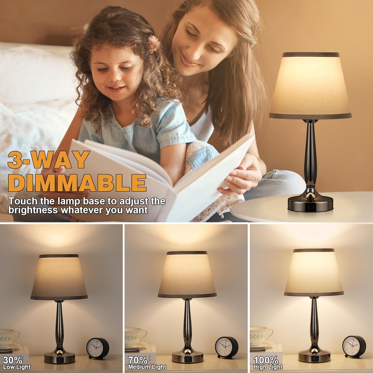 Kakanuo Touch Table Lamp for Bedroom, Sm... 3 Kakanuo Touch Table Lamp for Bedroom, Sm... - Image 3