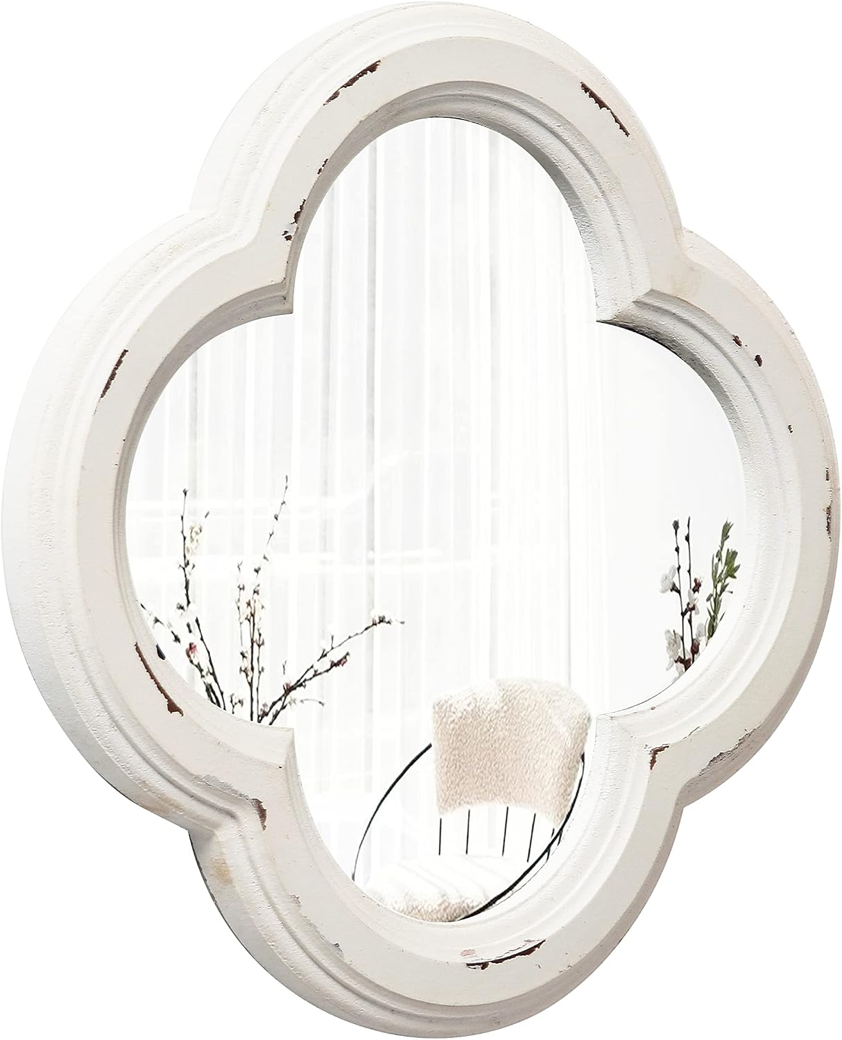Vintage Small Scalloped Wall Mirror Deco... 8 Vintage Small Scalloped Wall Mirror Deco... - Image 8