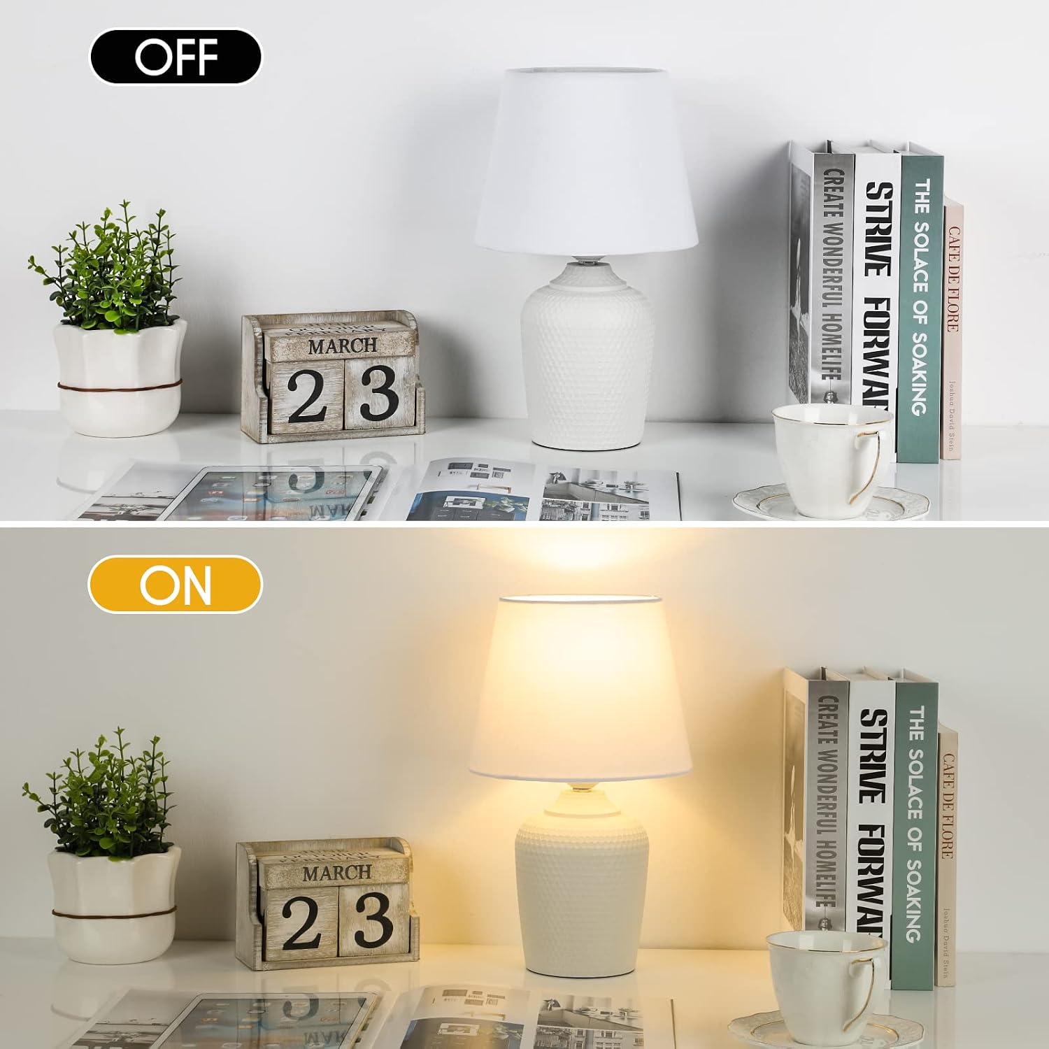 11.8’’ Small Table Lamps Set of 2 for Be... 4 11.8’’ Small Table Lamps Set of 2 for Be... - Image 4