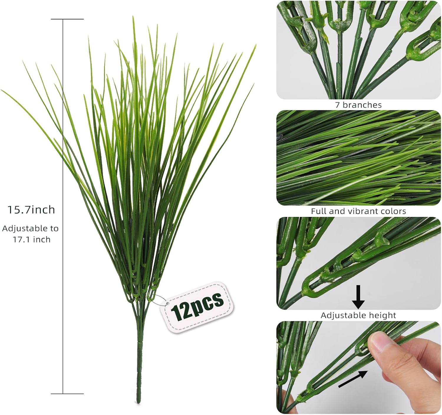 RECUTMS Artificial Grass Plants Outdoor ... 2 RECUTMS Artificial Grass Plants Outdoor ... - Image 2