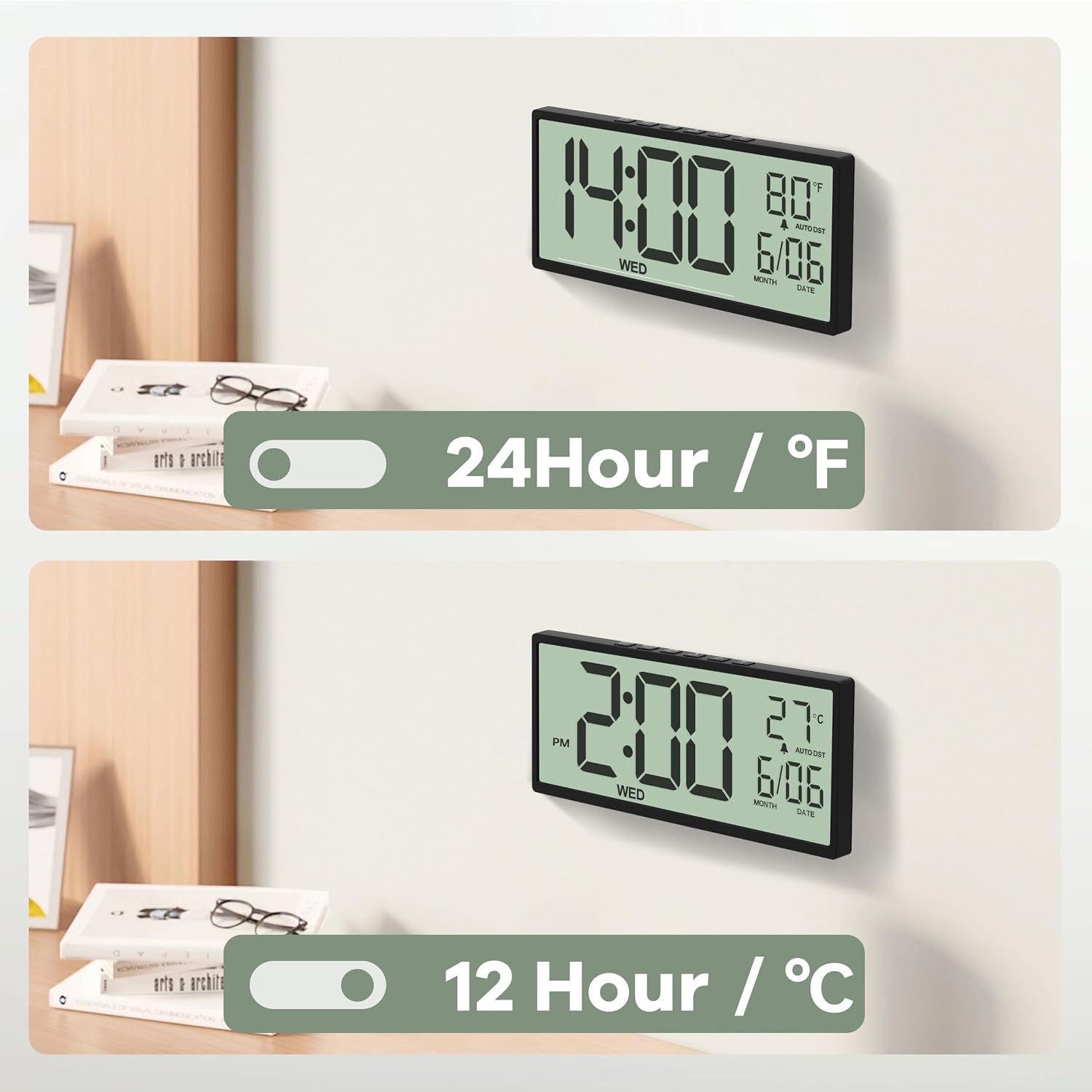 JALL Large Digital Wall Clock Battery Op... 5 JALL Large Digital Wall Clock Battery Op... - Image 5