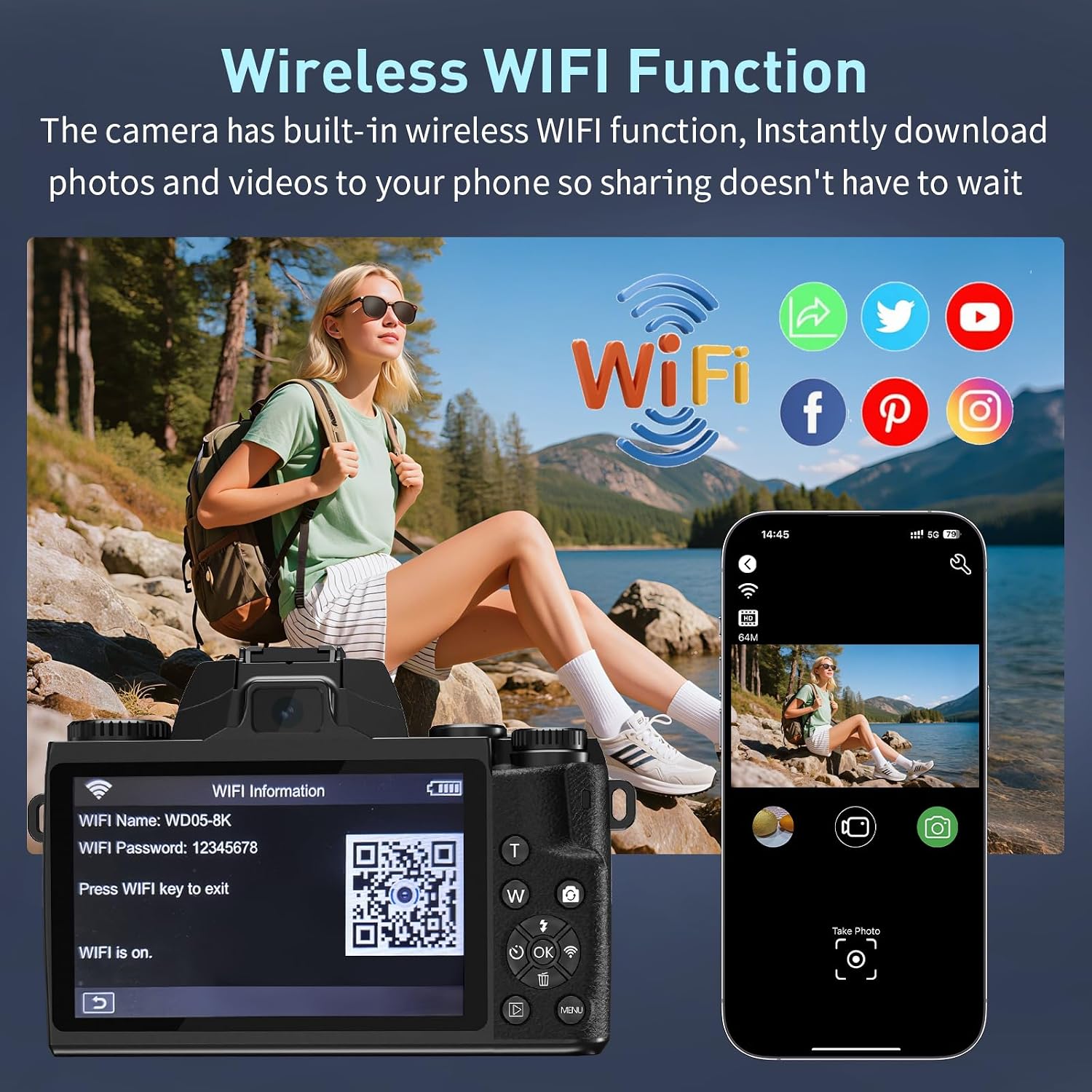 8K Digital Camera, 64MP WiFi Cameras for... 4 8K Digital Camera, 64MP WiFi Cameras for... - Image 4