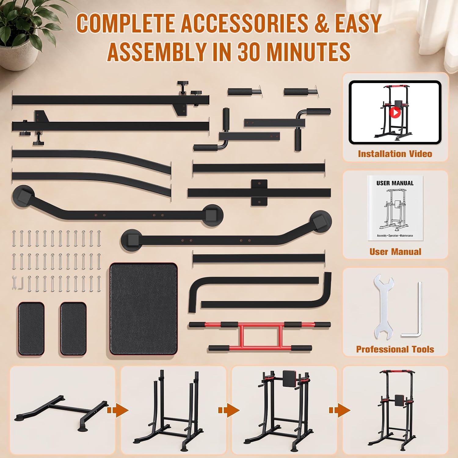 Pull Up Bar Free Standing,Power Tower Pu... 8 Pull Up Bar Free Standing,Power Tower Pu... - Image 8