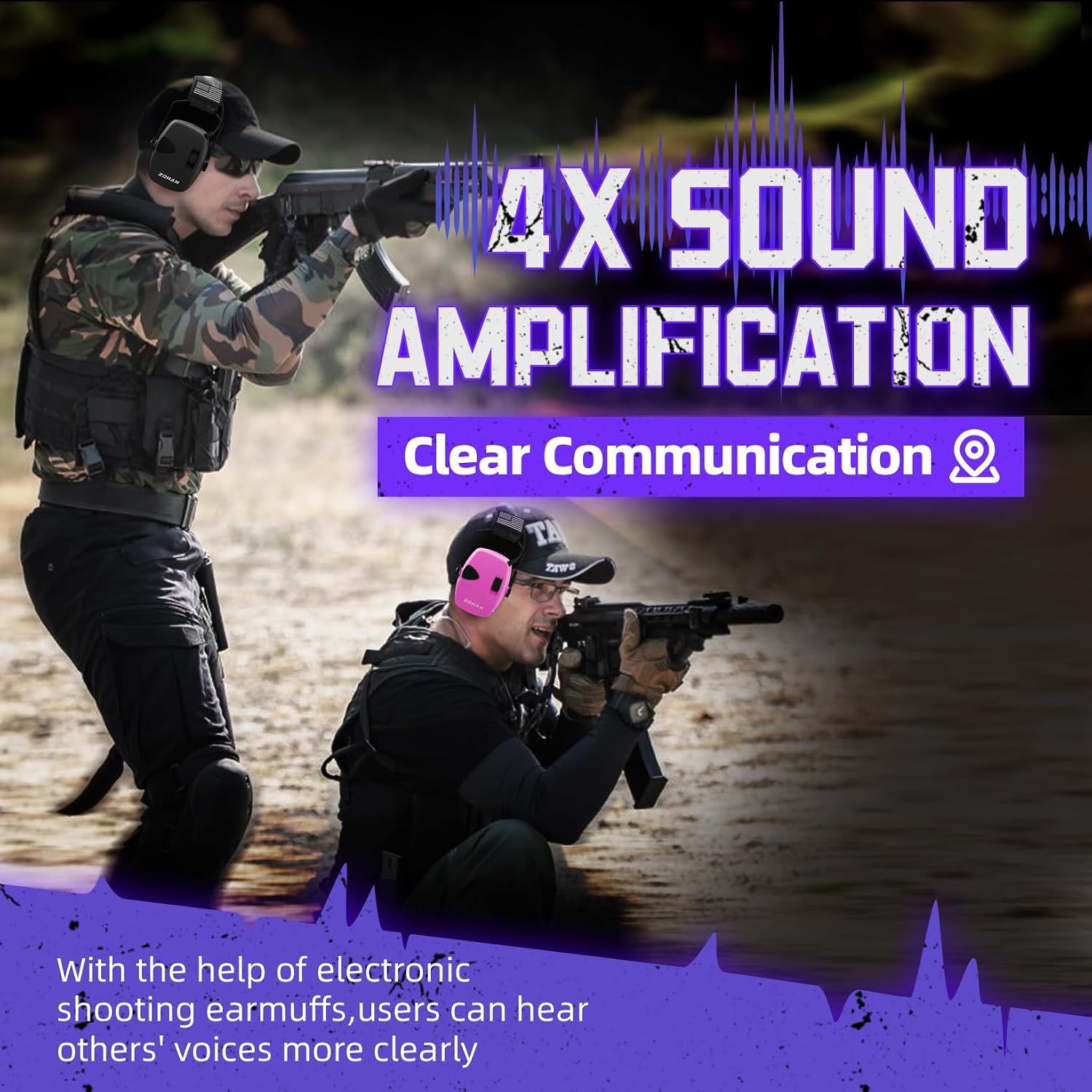 ZOHAN Electronic Shooting Earmuffs Built... 3 ZOHAN Electronic Shooting Earmuffs Built... - Image 3