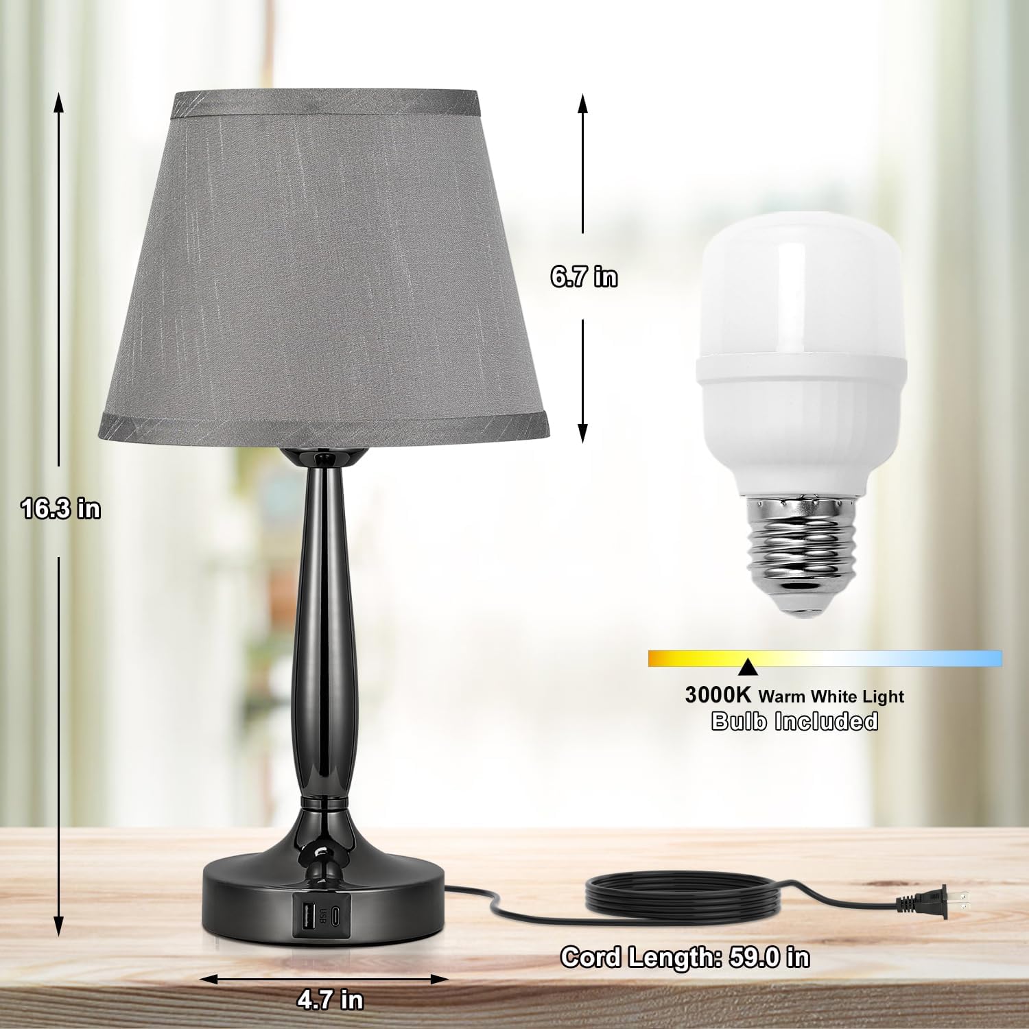 Kakanuo Touch Table Lamp for Bedroom, Sm... 6 Kakanuo Touch Table Lamp for Bedroom, Sm... - Image 6