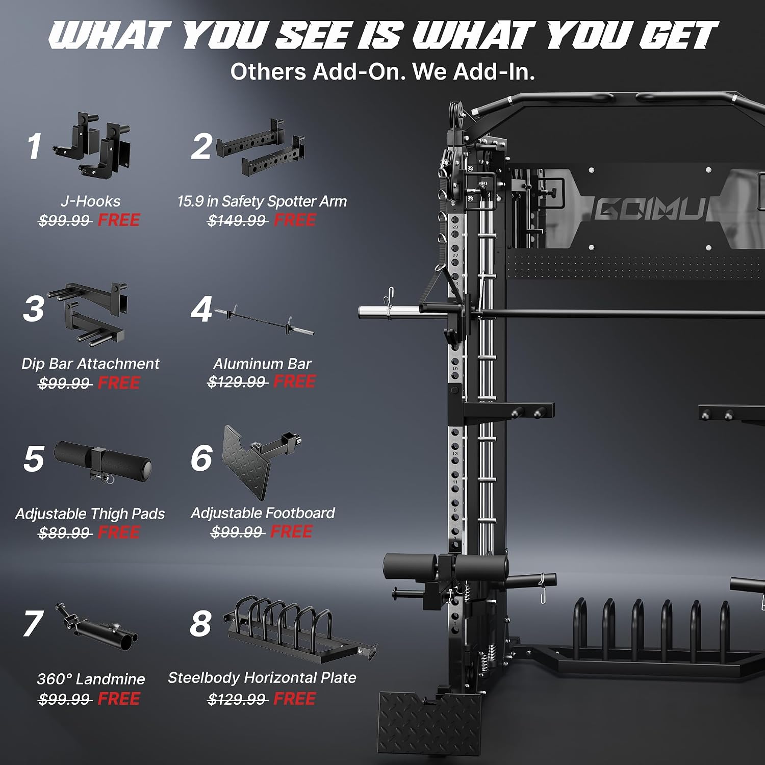 SM4 Smith Machine with Dual Pulley Syste... 6 SM4 Smith Machine with Dual Pulley Syste... - Image 6