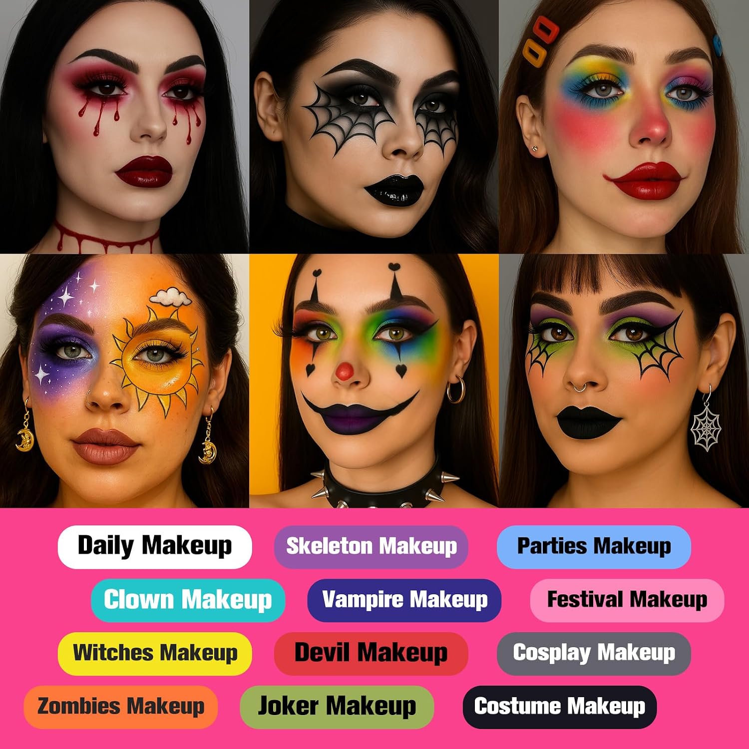 UCANBE Halloween Makeup Palette, 15 Colo... 5 UCANBE Halloween Makeup Palette, 15 Colo... - Image 5