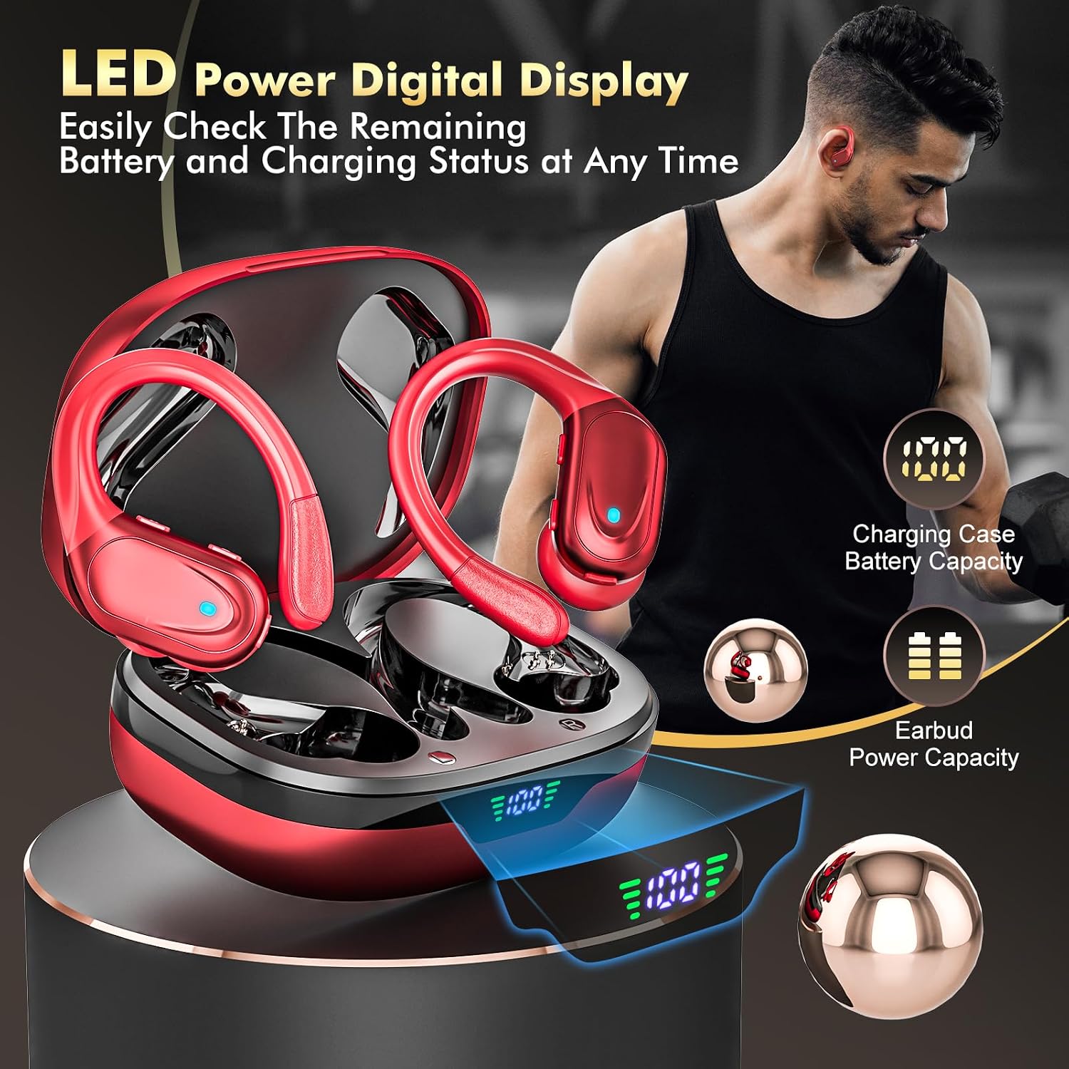 HAOYUYAN Wireless Earbuds, Sports Blueto... 7 HAOYUYAN Wireless Earbuds, Sports Blueto... - Image 7