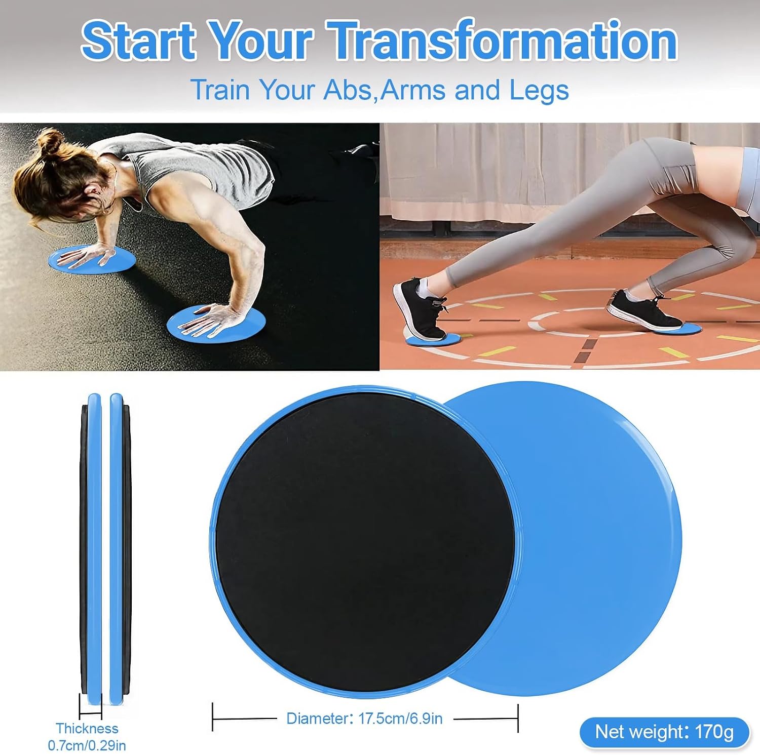 2-Pack Exercise Sliders & Fitness Discs ... 4 2-Pack Exercise Sliders & Fitness Discs ... - Image 4
