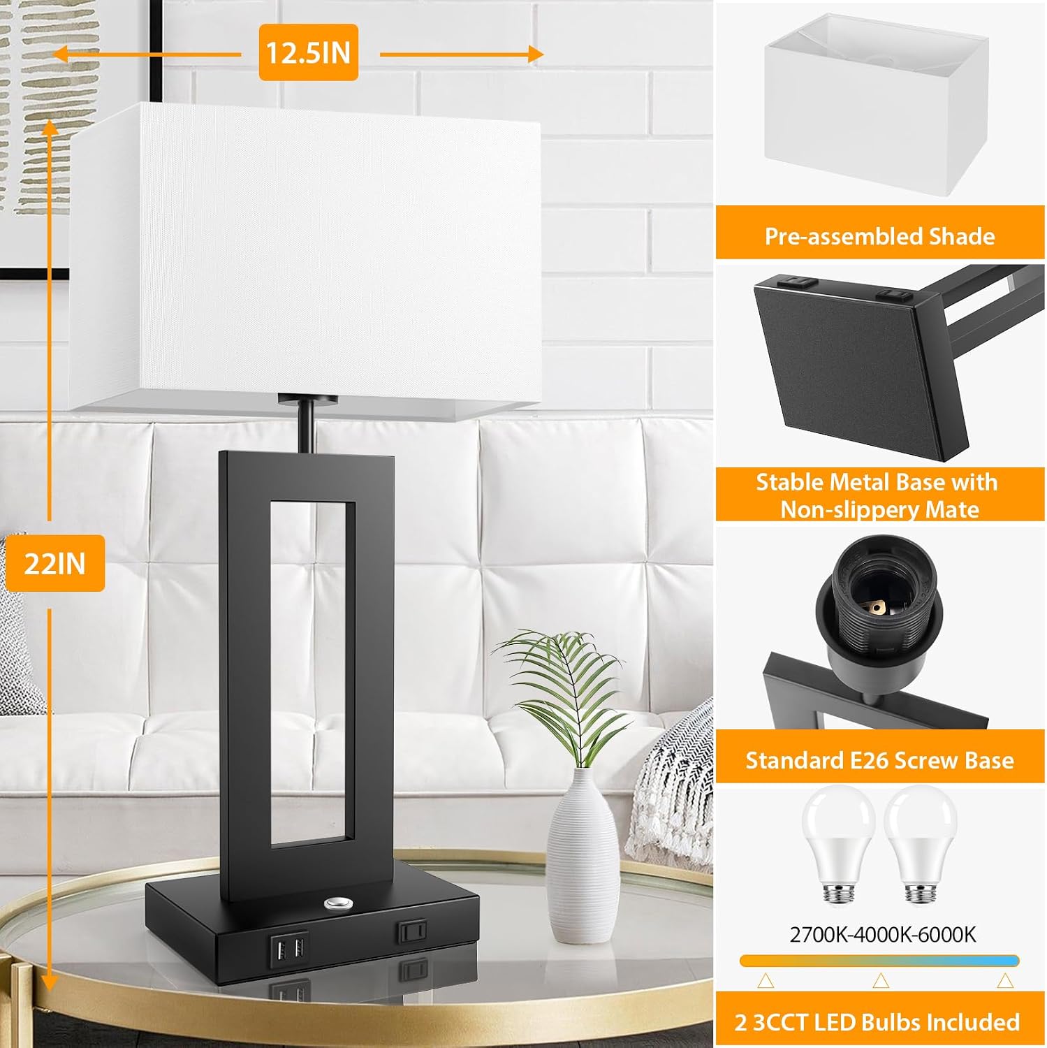 22’’ Touch Control Bedside Nightstand La... 6 22’’ Touch Control Bedside Nightstand La... - Image 6