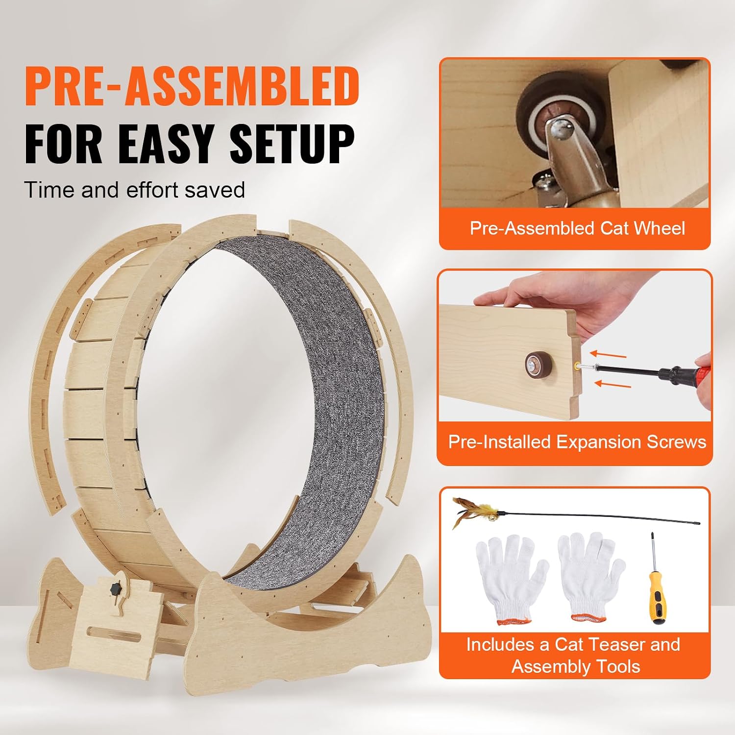 VEVOR Cat Exercise Wheel 29.5" Large Cat... 5 VEVOR Cat Exercise Wheel 29.5" Large Cat... - Image 5