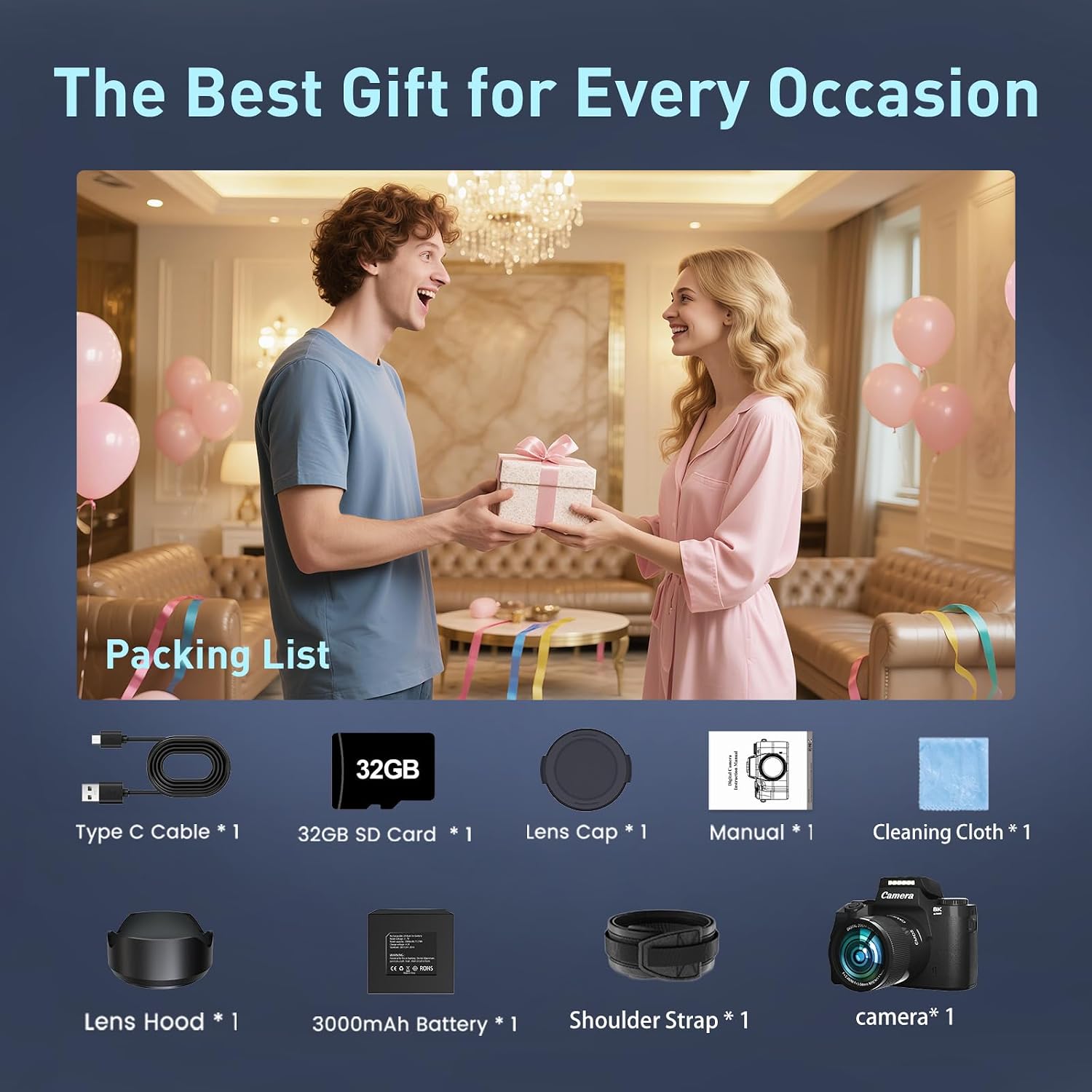 8K Digital Camera, 64MP WiFi Cameras for... 9 8K Digital Camera, 64MP WiFi Cameras for... - Image 9