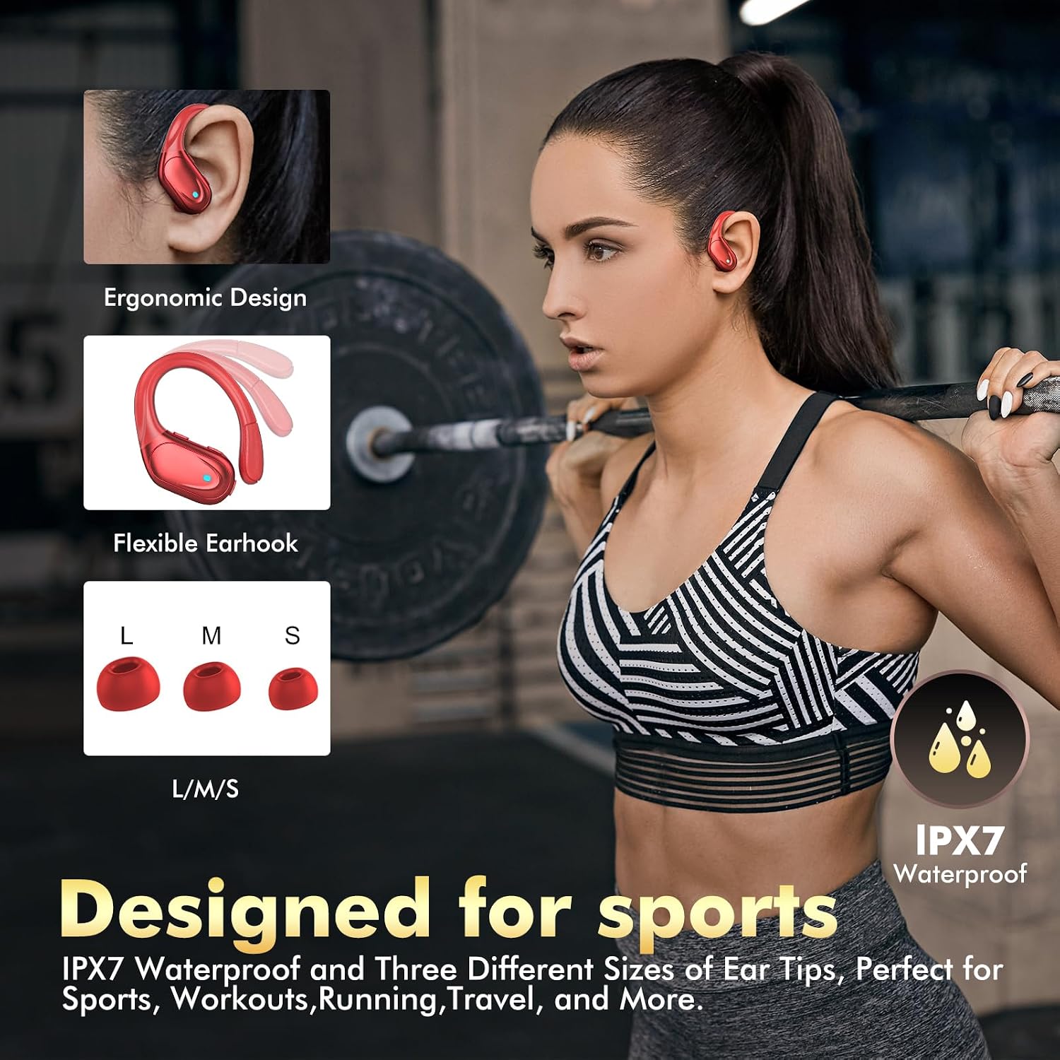HAOYUYAN Wireless Earbuds, Sports Blueto... 5 HAOYUYAN Wireless Earbuds, Sports Blueto... - Image 5