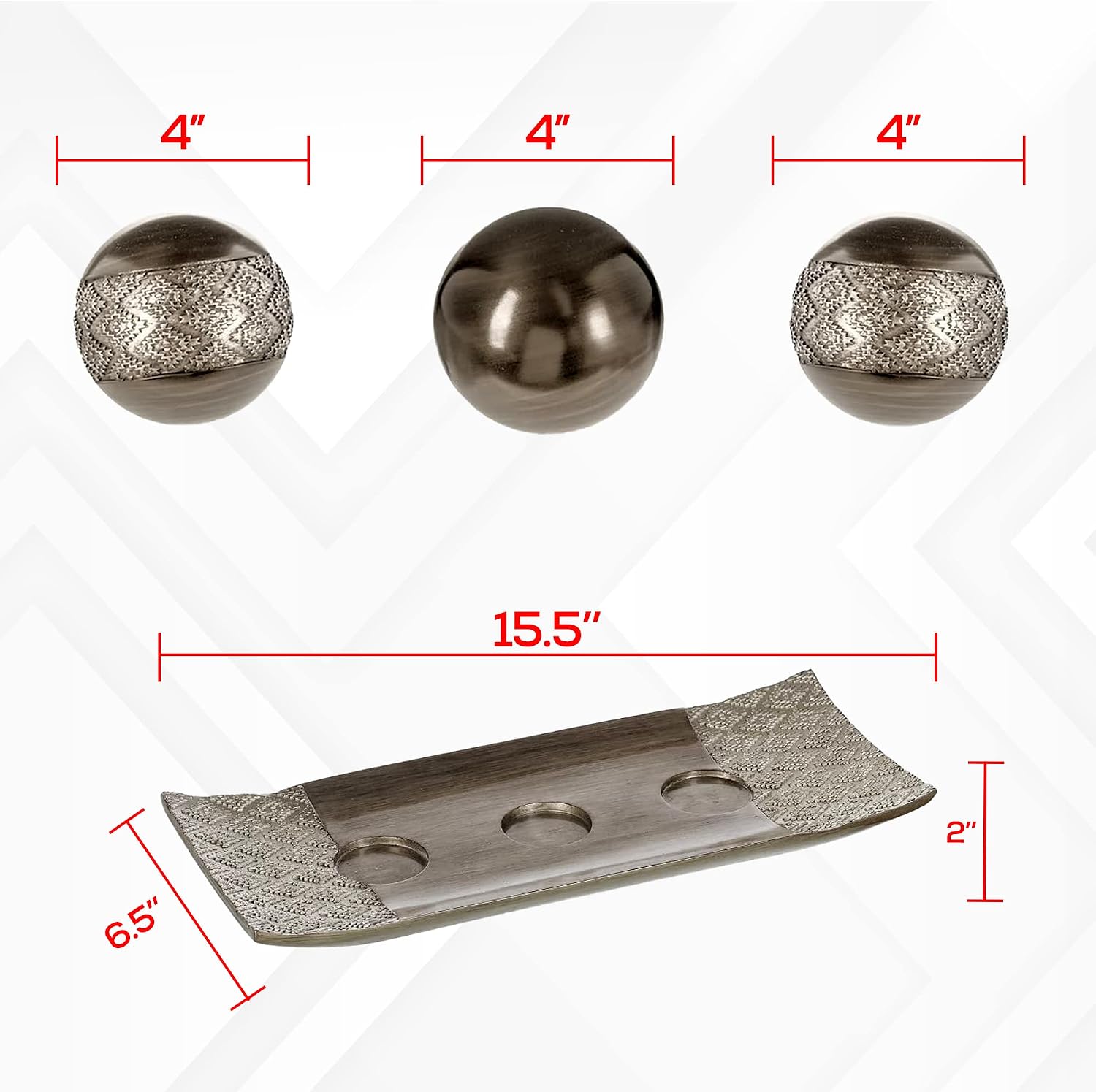 HomeRoots Tray and Orbs Balls | Centerpi... 2 HomeRoots Tray and Orbs Balls | Centerpi... - Image 2