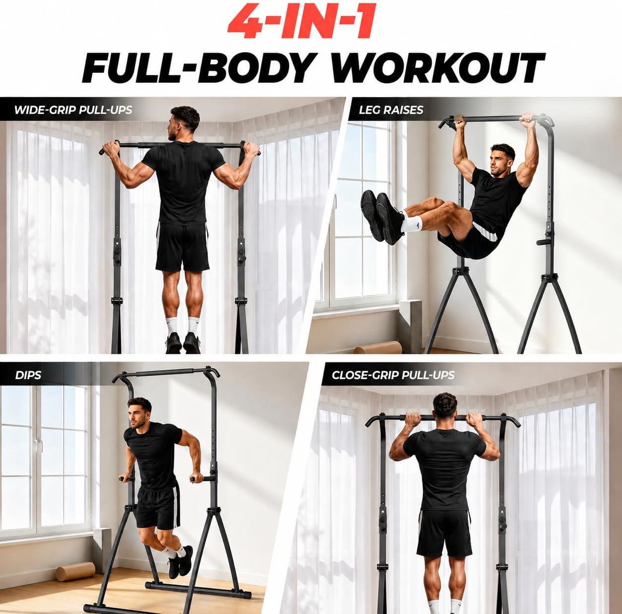 Foldable Power Tower Pull Up Bar Free St... 2 Foldable Power Tower Pull Up Bar Free St... - Image 2