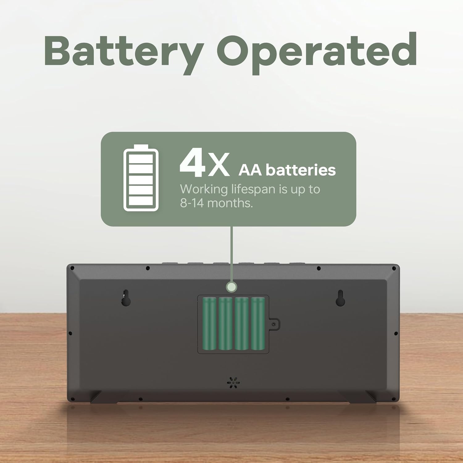 JALL Large Digital Wall Clock Battery Op... 3 JALL Large Digital Wall Clock Battery Op... - Image 3