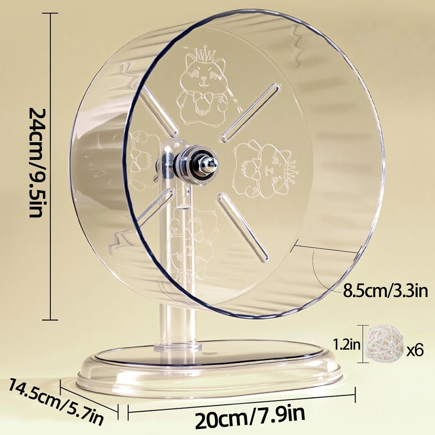 Silent Hamster Exercise Wheel,9.5 Inch Q... 2 Silent Hamster Exercise Wheel,9.5 Inch Q... - Image 2