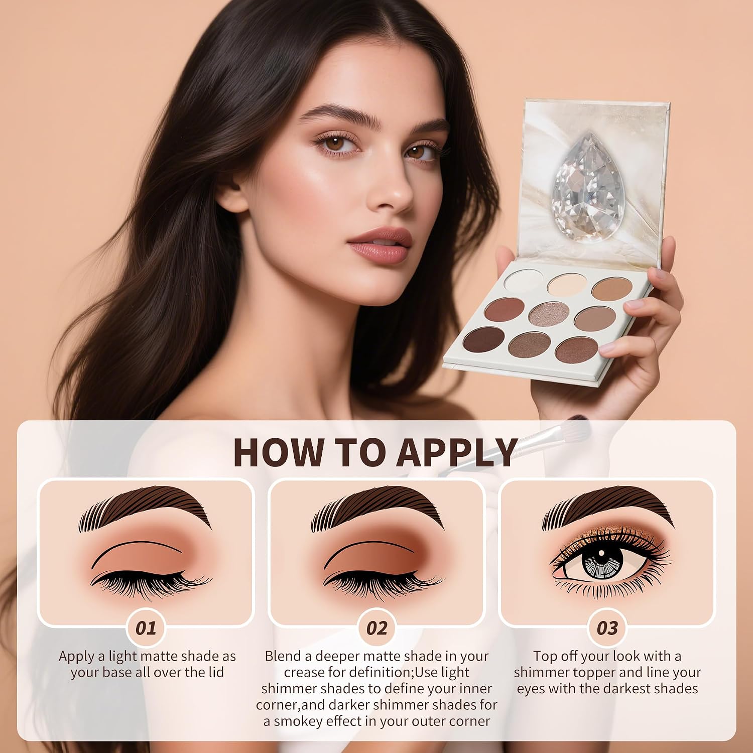 docolor Neutral Eyeshadow Palette 9 Colo... 9 docolor Neutral Eyeshadow Palette 9 Colo... - Image 9