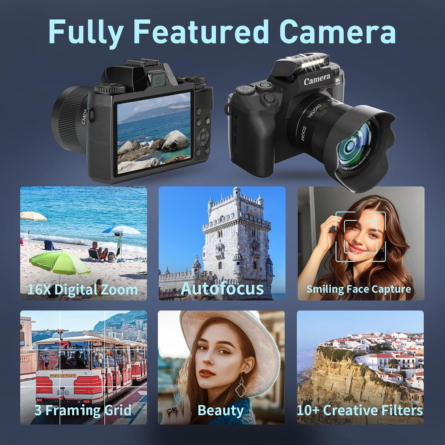 8K Digital Camera, 64MP WiFi Cameras for... 6 8K Digital Camera, 64MP WiFi Cameras for... - Image 6