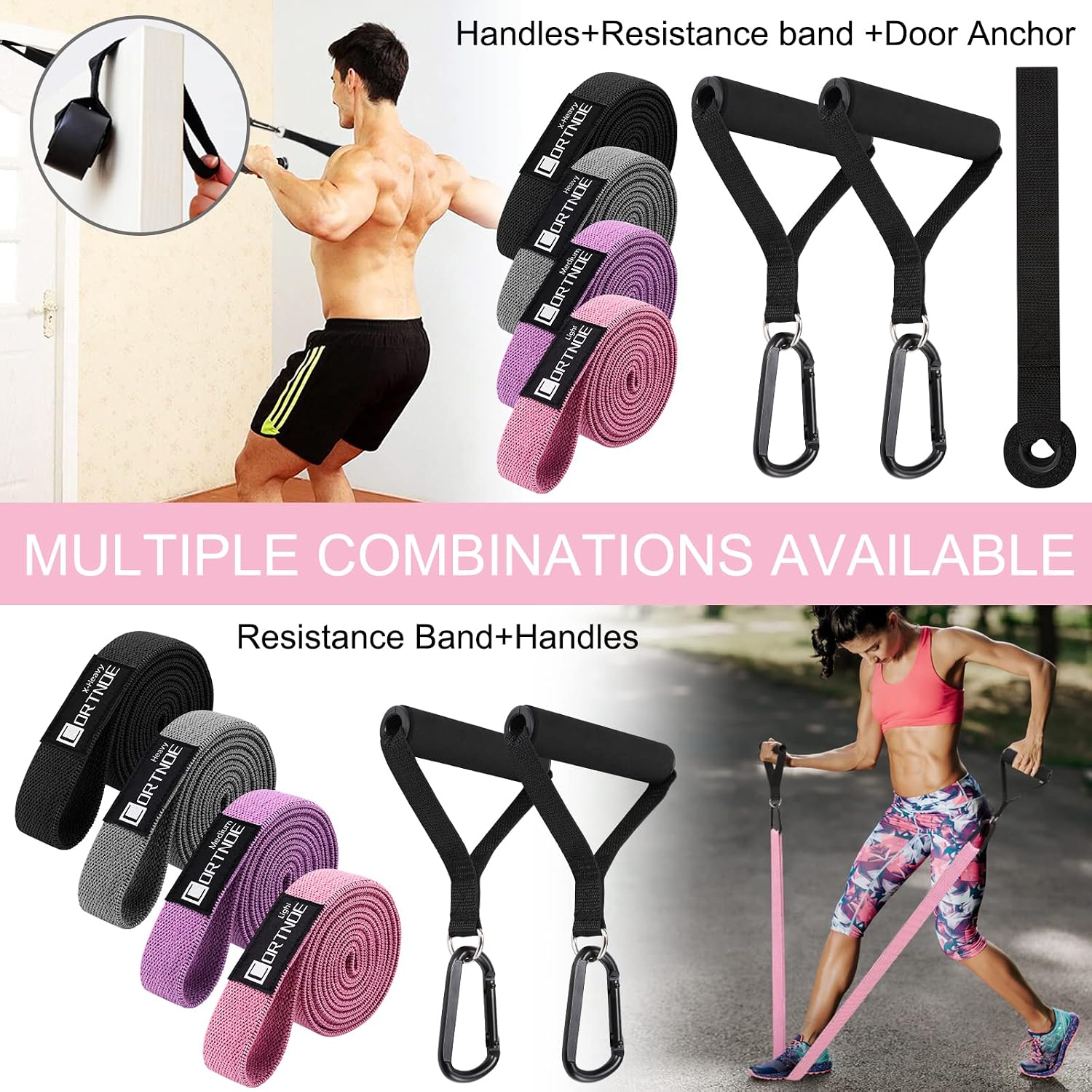 Resistance Bands with Handles,Pull Up Ba... 2 Resistance Bands with Handles,Pull Up Ba... - Image 2
