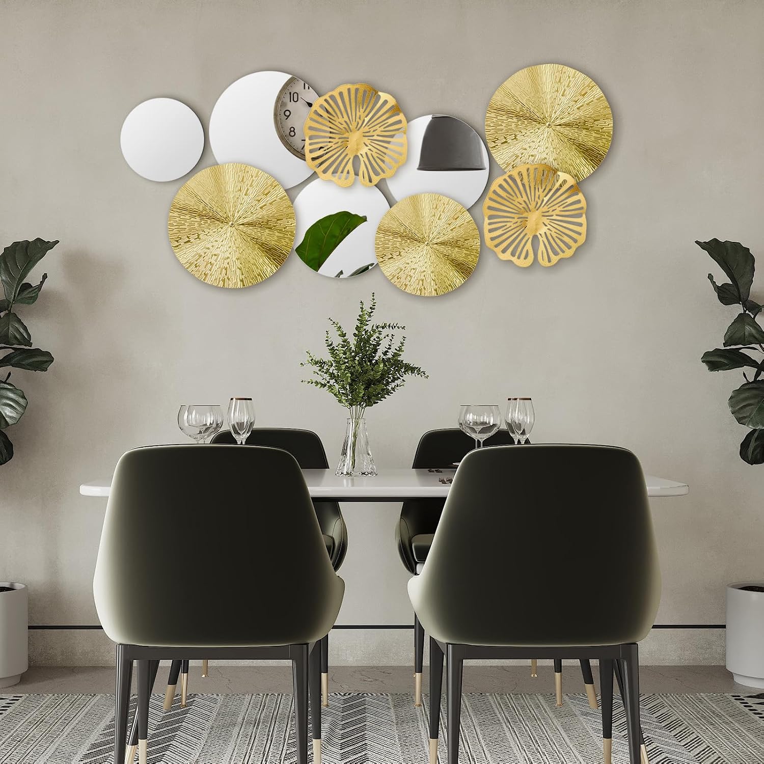 Hicarer Gold Mirror Wall Decor, Round Wa... 5 Hicarer Gold Mirror Wall Decor, Round Wa... - Image 5
