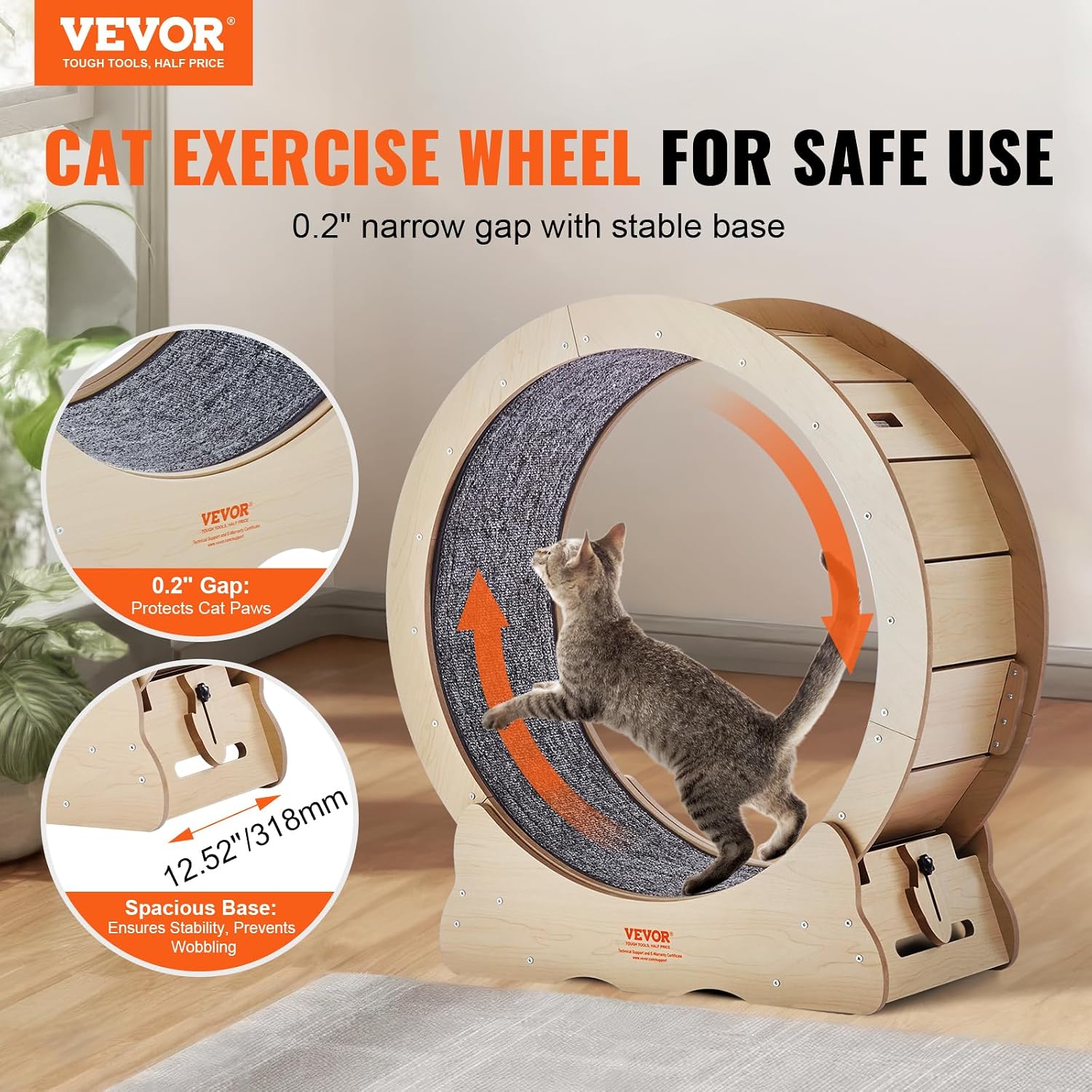 VEVOR Cat Exercise Wheel 29.5" Large Cat... 2 VEVOR Cat Exercise Wheel 29.5" Large Cat... - Image 2