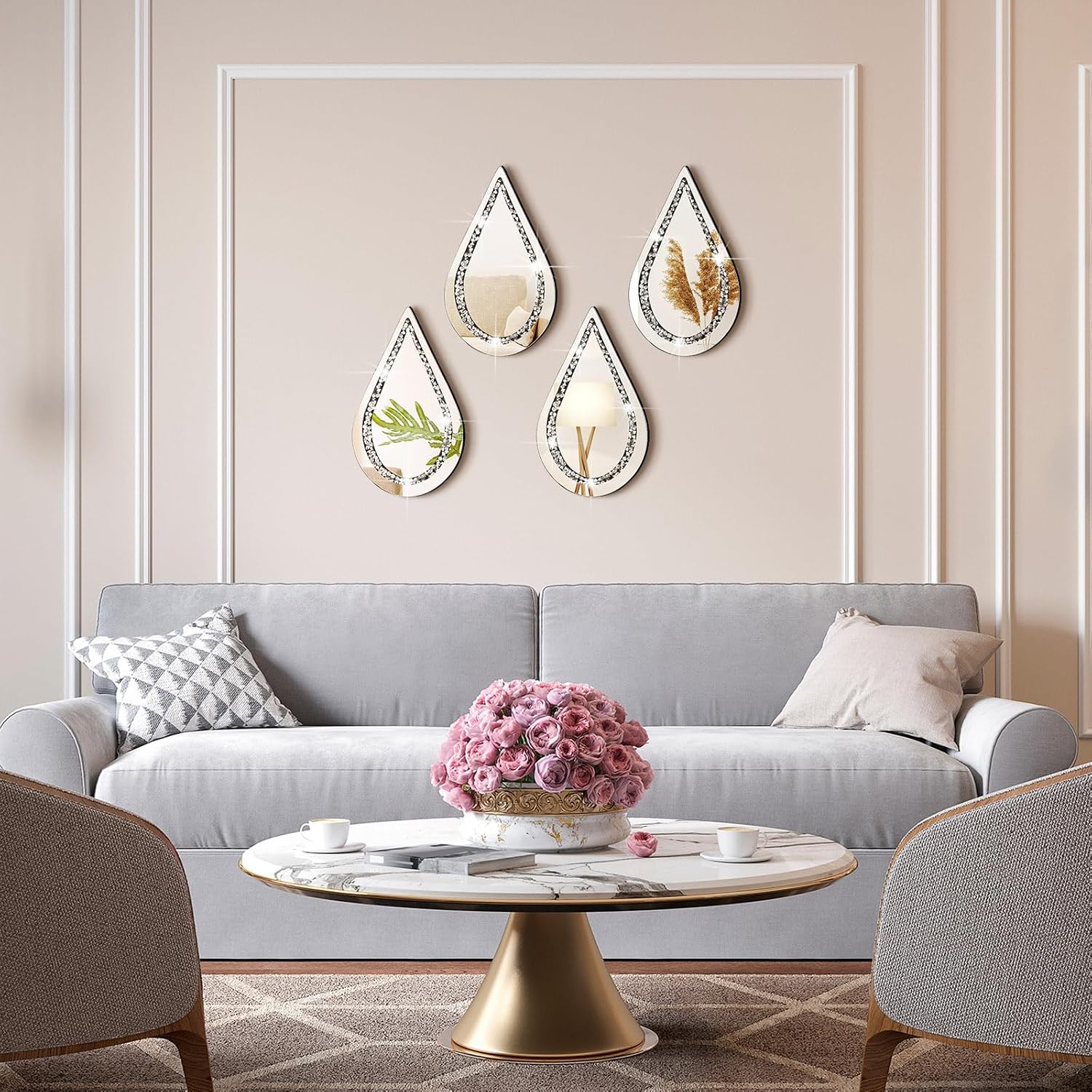 Yookeer 4 Pcs Espejos Decorativos para S... 6 Yookeer 4 Pcs Espejos Decorativos para S... - Image 6