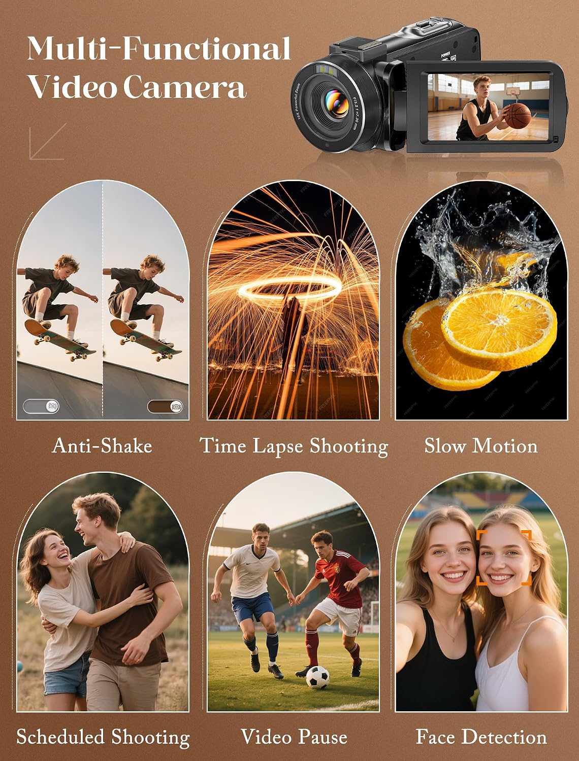 ZYDIIE 4K Video Camera Camcorder UHD 64M... 6 ZYDIIE 4K Video Camera Camcorder UHD 64M... - Image 6