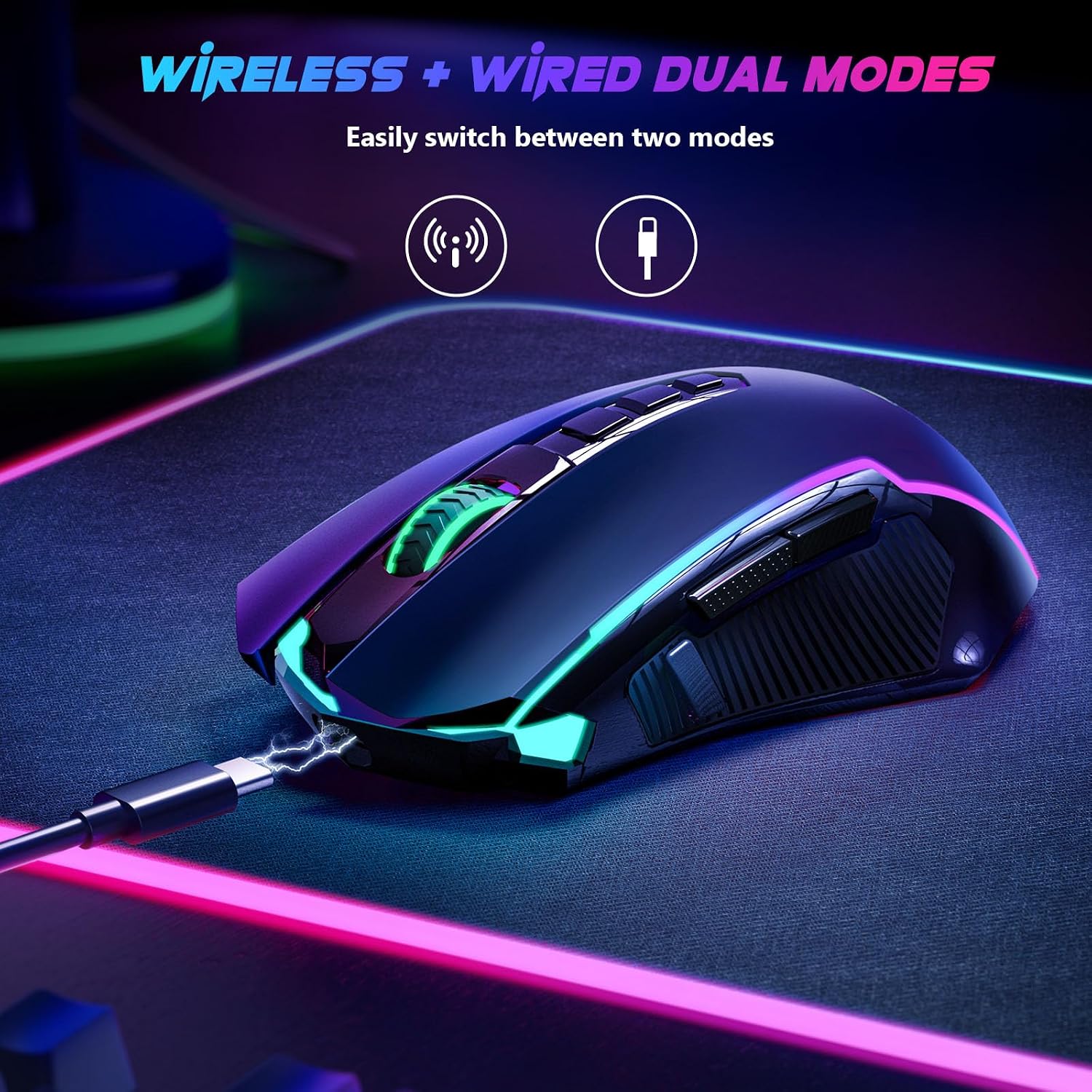 Redragon Gaming Mouse, Wireless Mouse Ga... 5 Redragon Gaming Mouse, Wireless Mouse Ga... - Image 5
