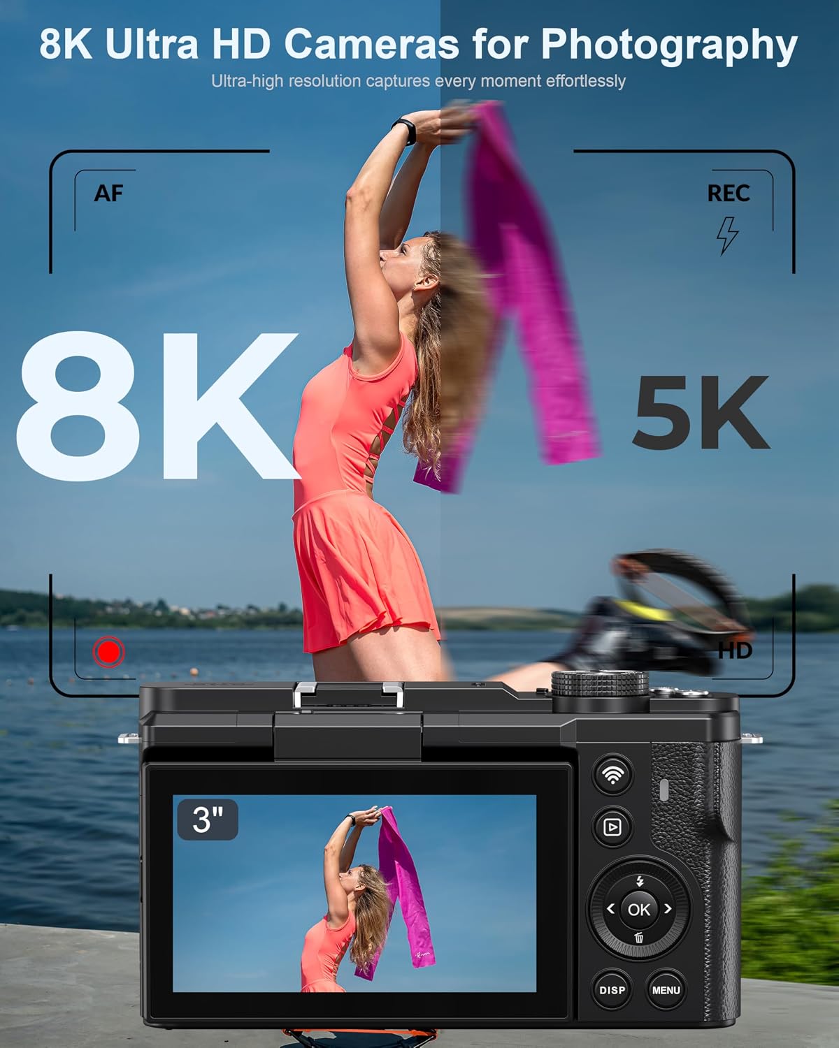 8K Digital Camera, 88MP WiFi Cameras for... 2 8K Digital Camera, 88MP WiFi Cameras for... - Image 2