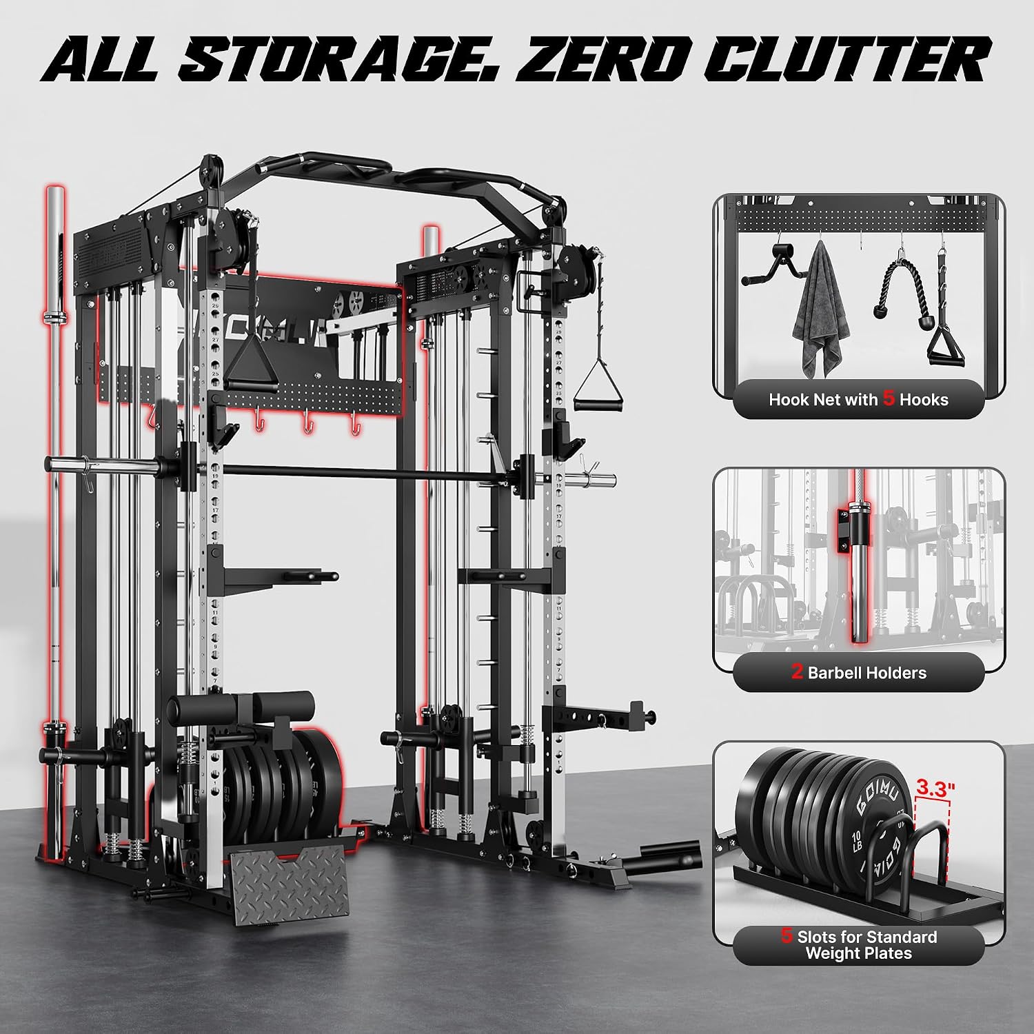 SM4 Smith Machine with Dual Pulley Syste... 4 SM4 Smith Machine with Dual Pulley Syste... - Image 4