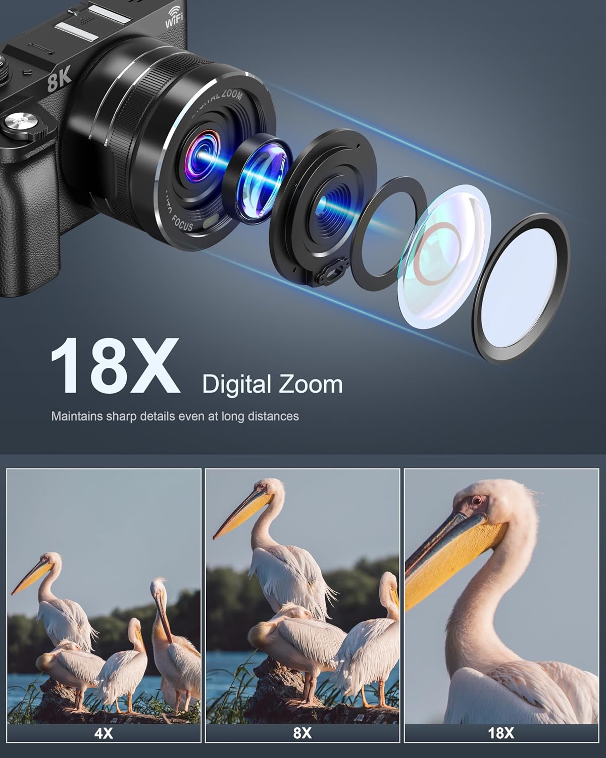 8K Digital Camera, 88MP WiFi Cameras for... 6 8K Digital Camera, 88MP WiFi Cameras for... - Image 6