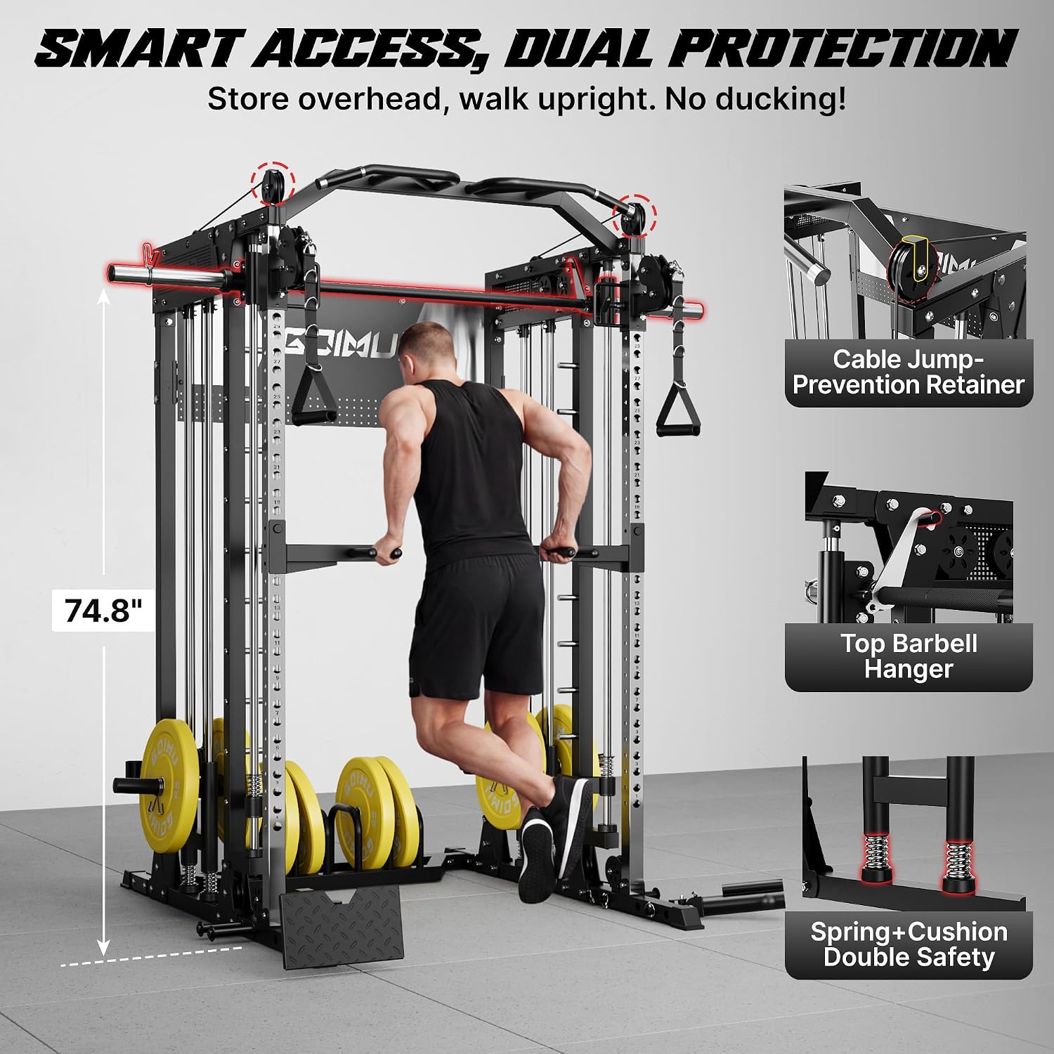 SM4 Smith Machine with Dual Pulley Syste... 2 SM4 Smith Machine with Dual Pulley Syste... - Image 2