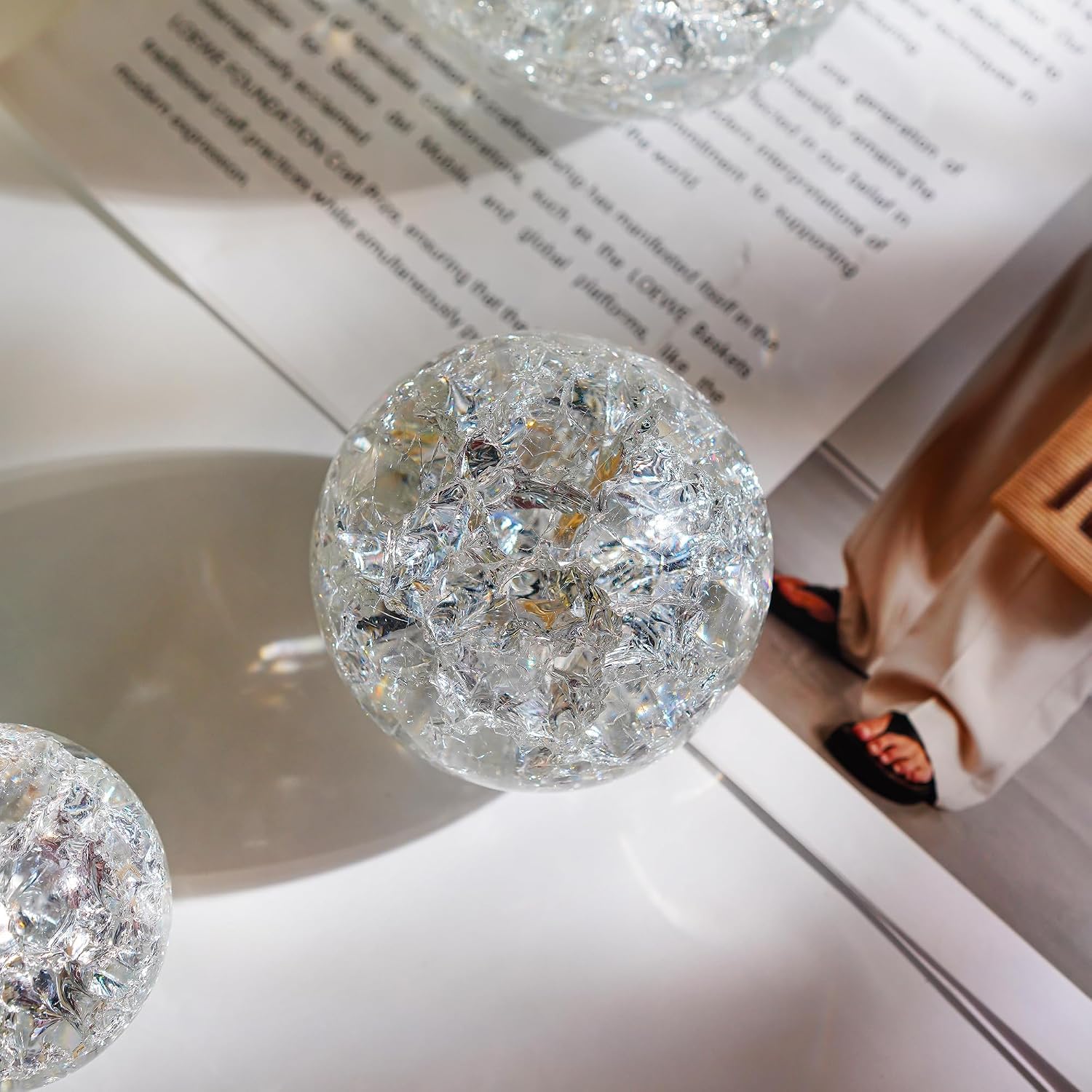 Crystal Ball Set of 3 K9 Glass Decorativ... 5 Crystal Ball Set of 3 K9 Glass Decorativ... - Image 5