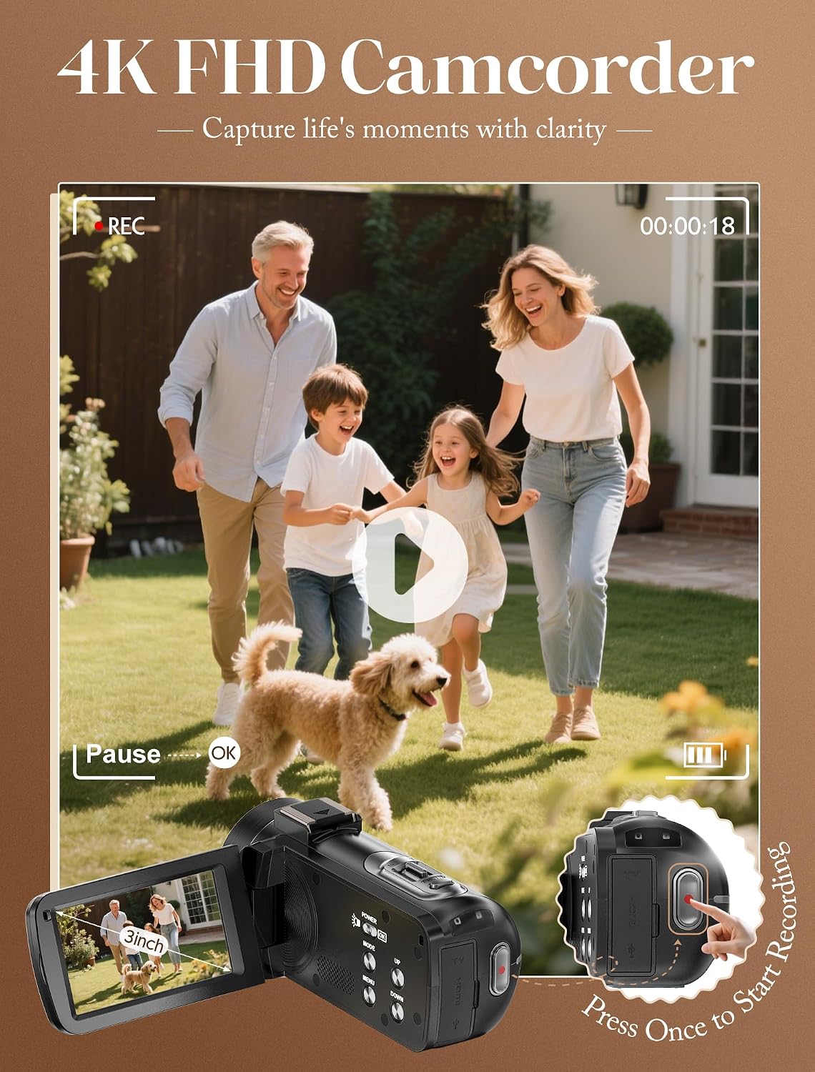 ZYDIIE 4K Video Camera Camcorder UHD 64M... 2 ZYDIIE 4K Video Camera Camcorder UHD 64M... - Image 2