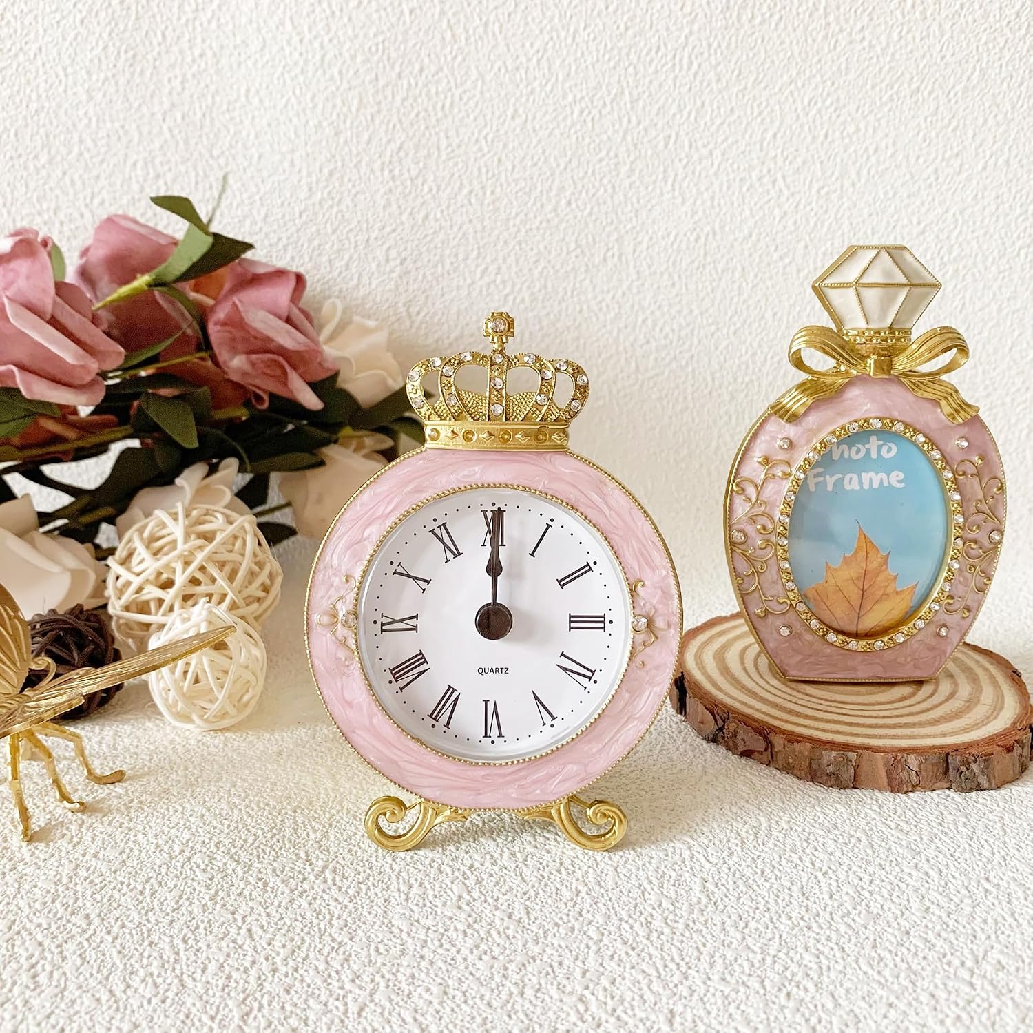 Vintage Mini Analog Table Clock, Silent ... 4 Vintage Mini Analog Table Clock, Silent ... - Image 4