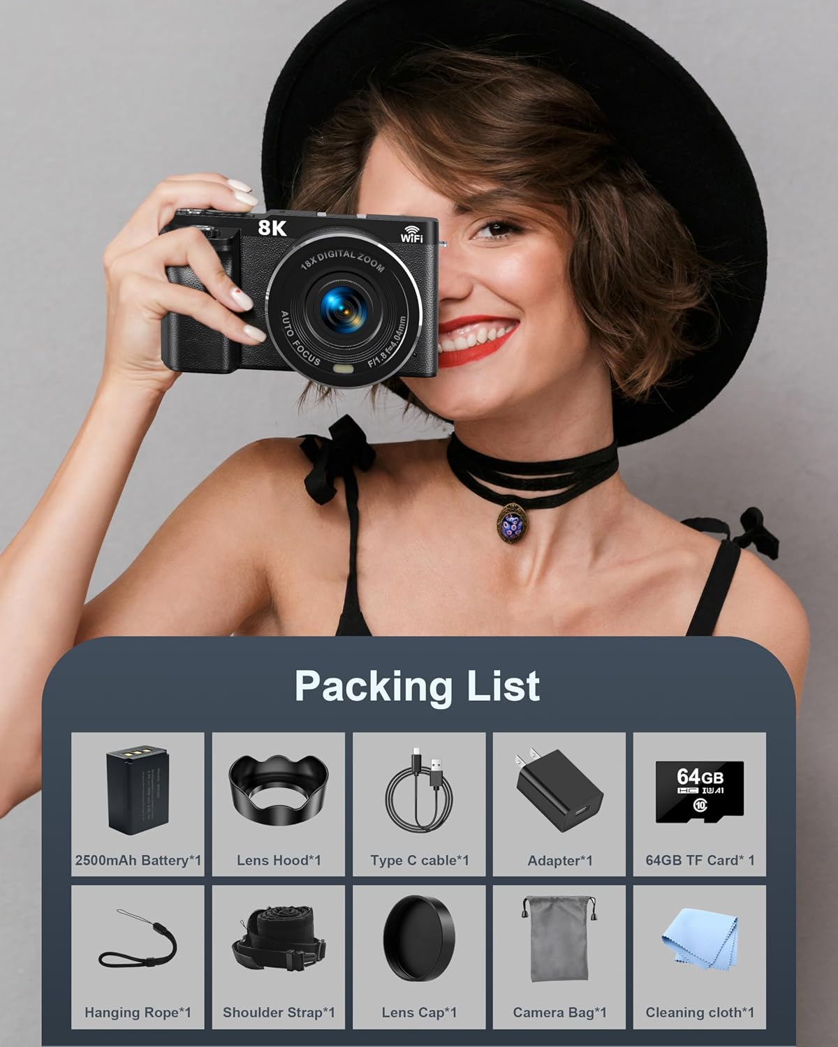 8K Digital Camera, 88MP WiFi Cameras for... 9 8K Digital Camera, 88MP WiFi Cameras for... - Image 9