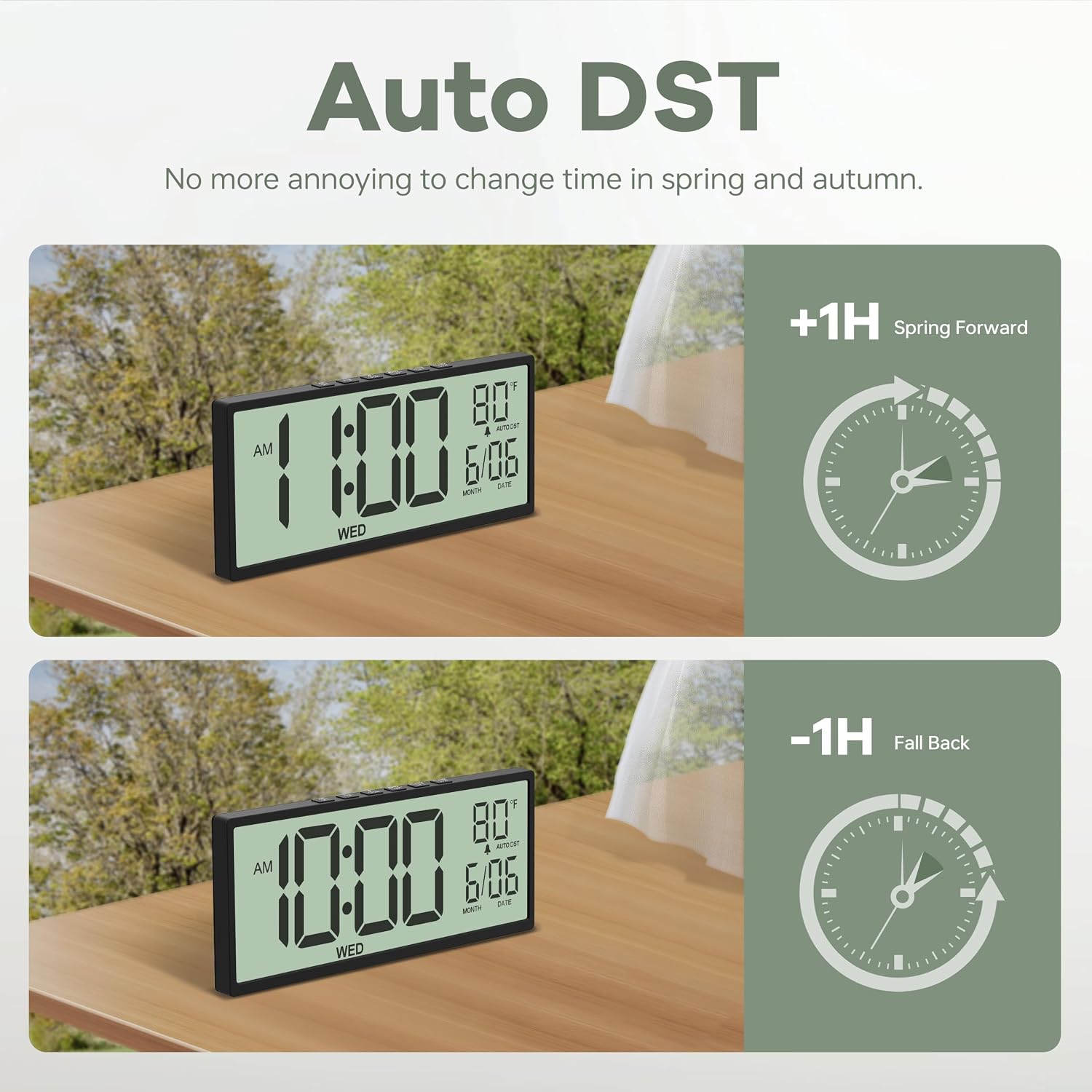 JALL Large Digital Wall Clock Battery Op... 6 JALL Large Digital Wall Clock Battery Op... - Image 6
