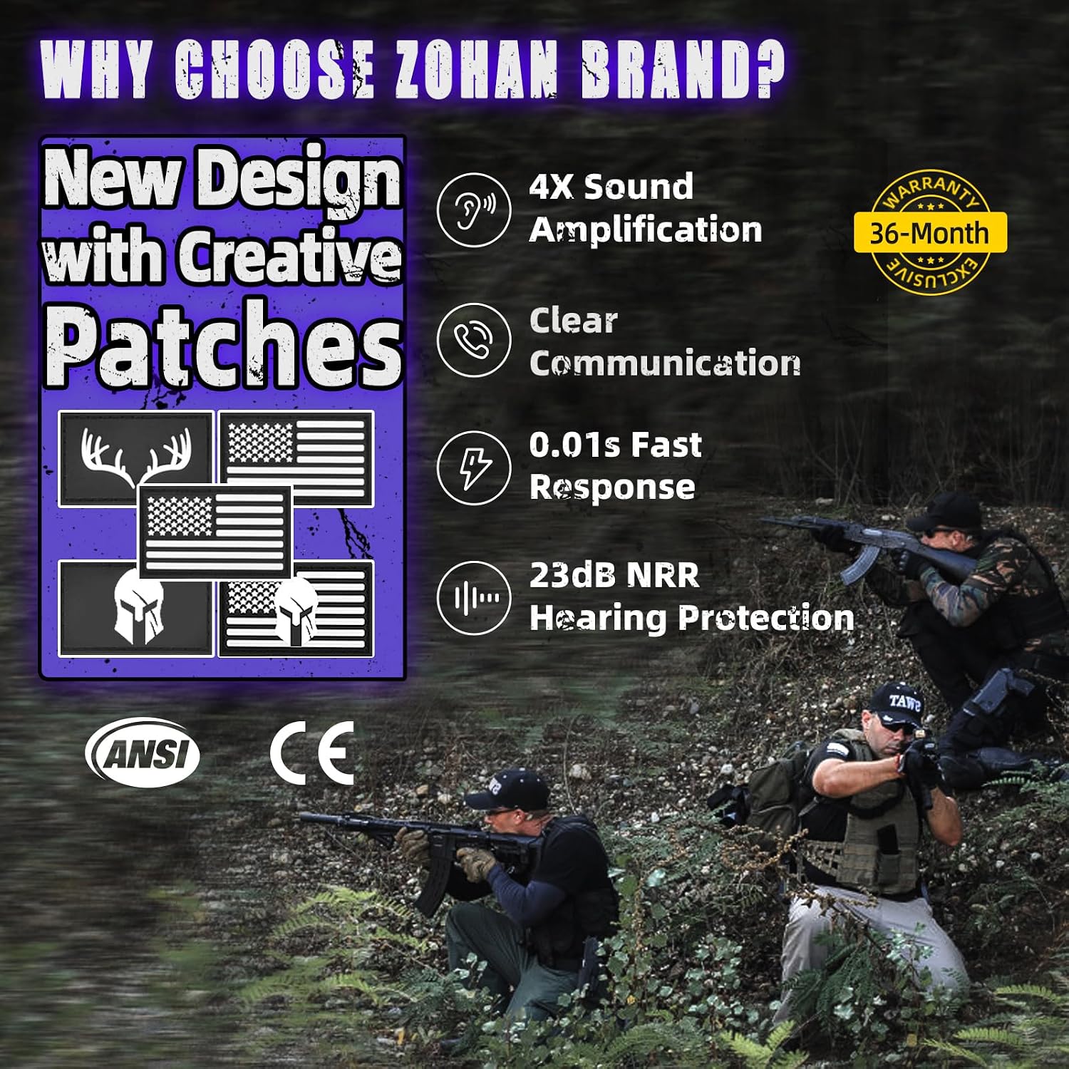 ZOHAN Electronic Shooting Earmuffs Built... 2 ZOHAN Electronic Shooting Earmuffs Built... - Image 2