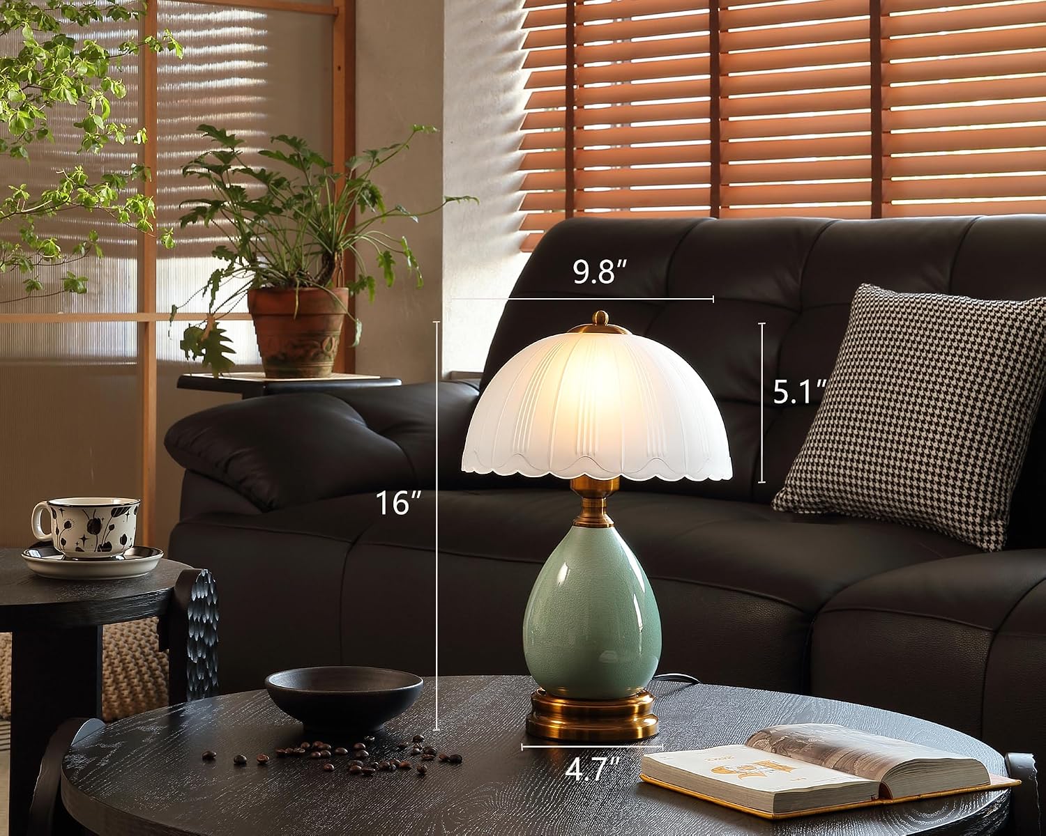Glivpny 16" Vintage Ceramic Table Lamp f... 4 Glivpny 16" Vintage Ceramic Table Lamp f... - Image 4