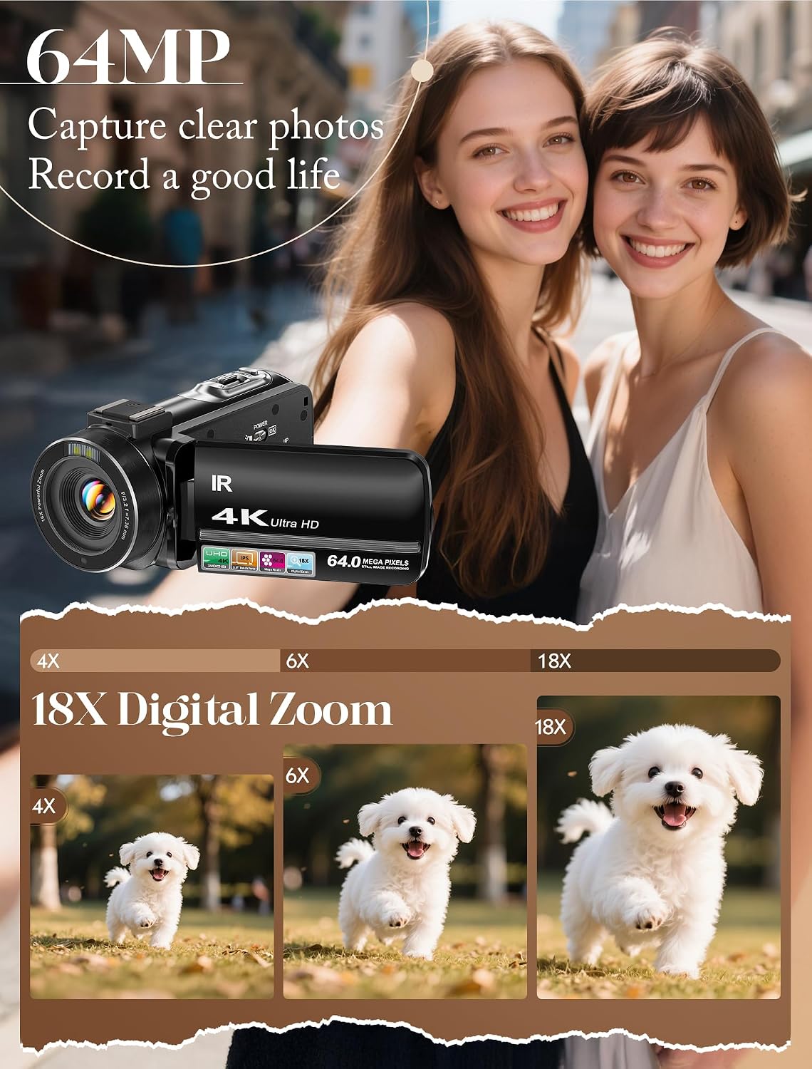 ZYDIIE 4K Video Camera Camcorder UHD 64M... 3 ZYDIIE 4K Video Camera Camcorder UHD 64M... - Image 3