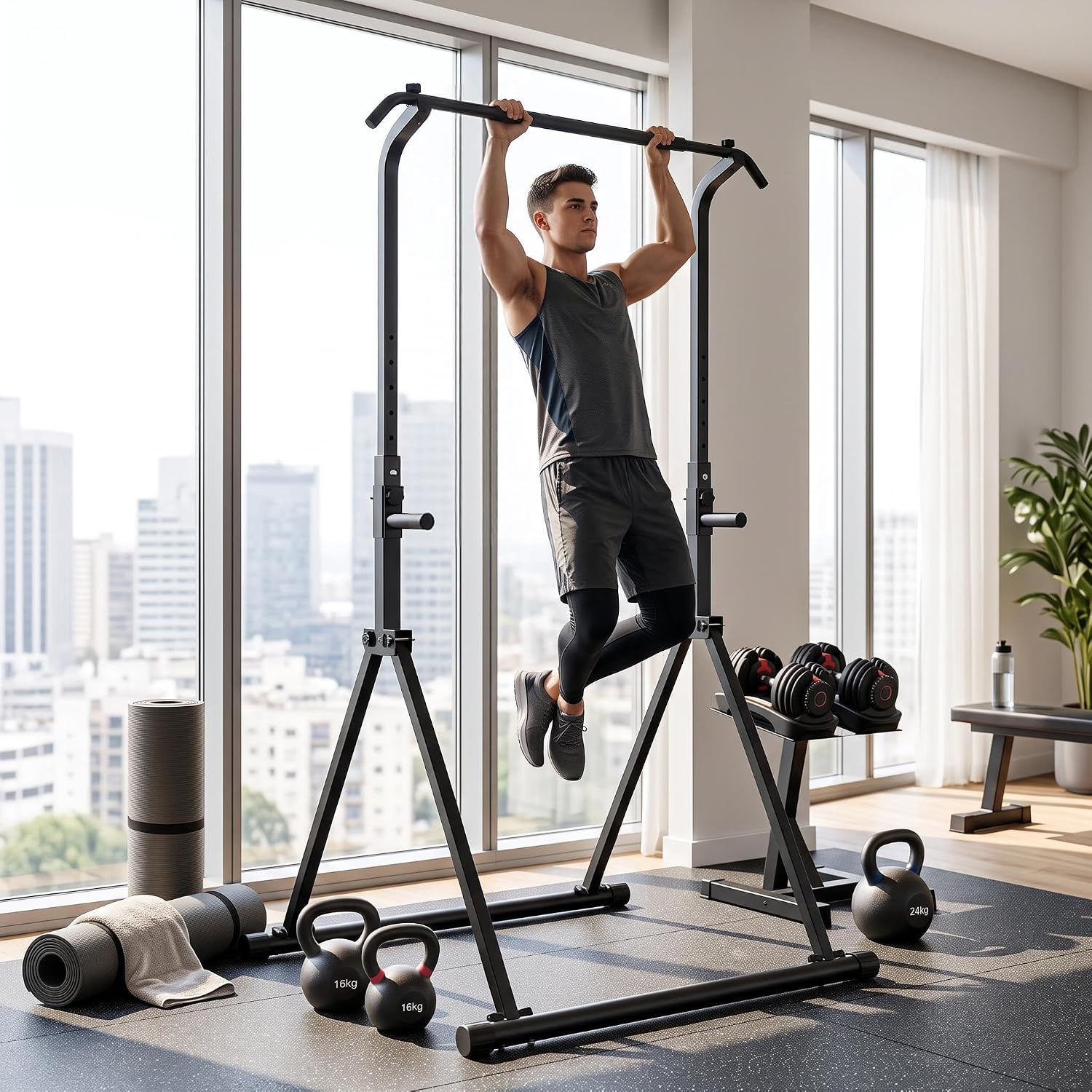 Foldable Power Tower Pull Up Bar Free St... 5 Foldable Power Tower Pull Up Bar Free St... - Image 5